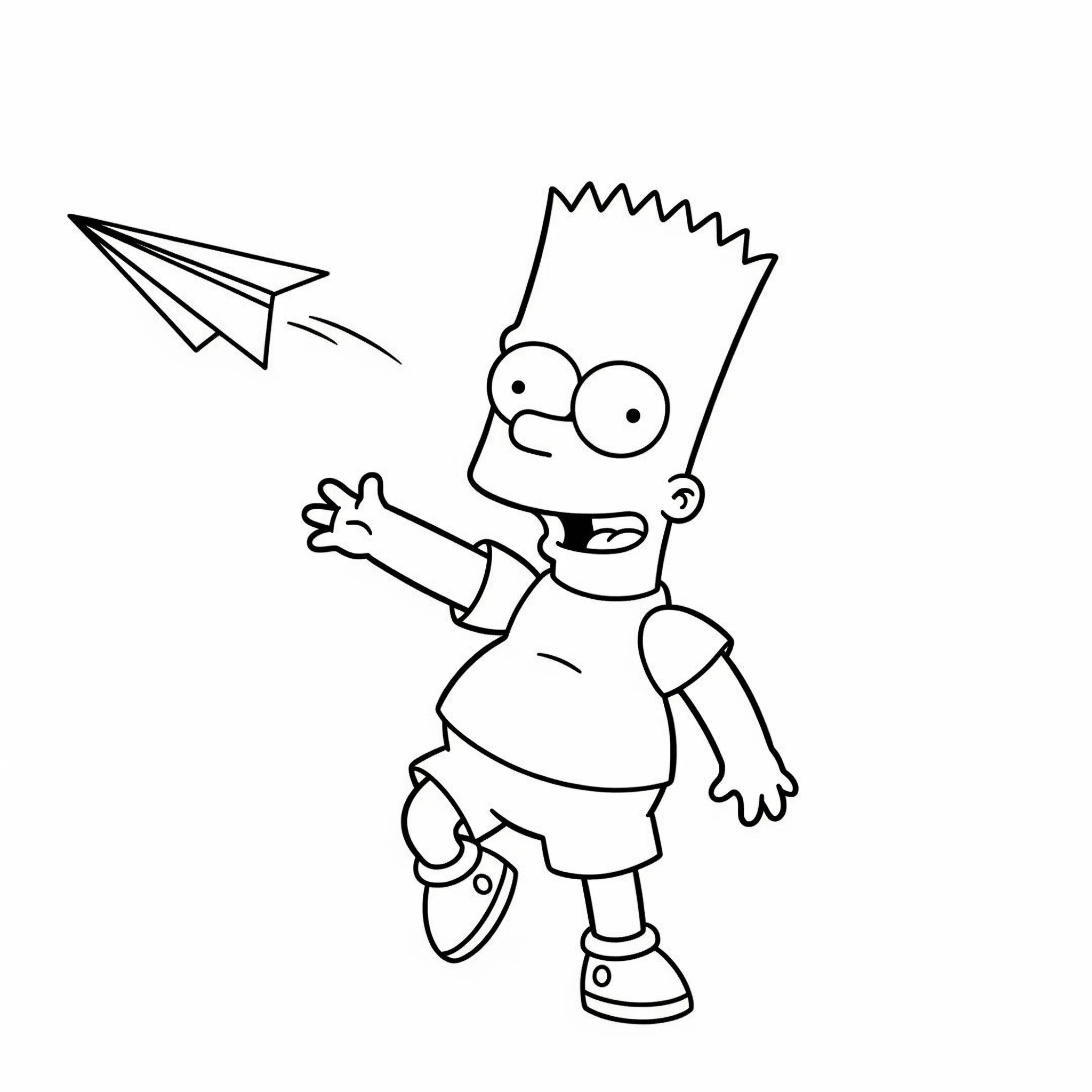 coloriage Bart Simpson pour enfant de 4 ans