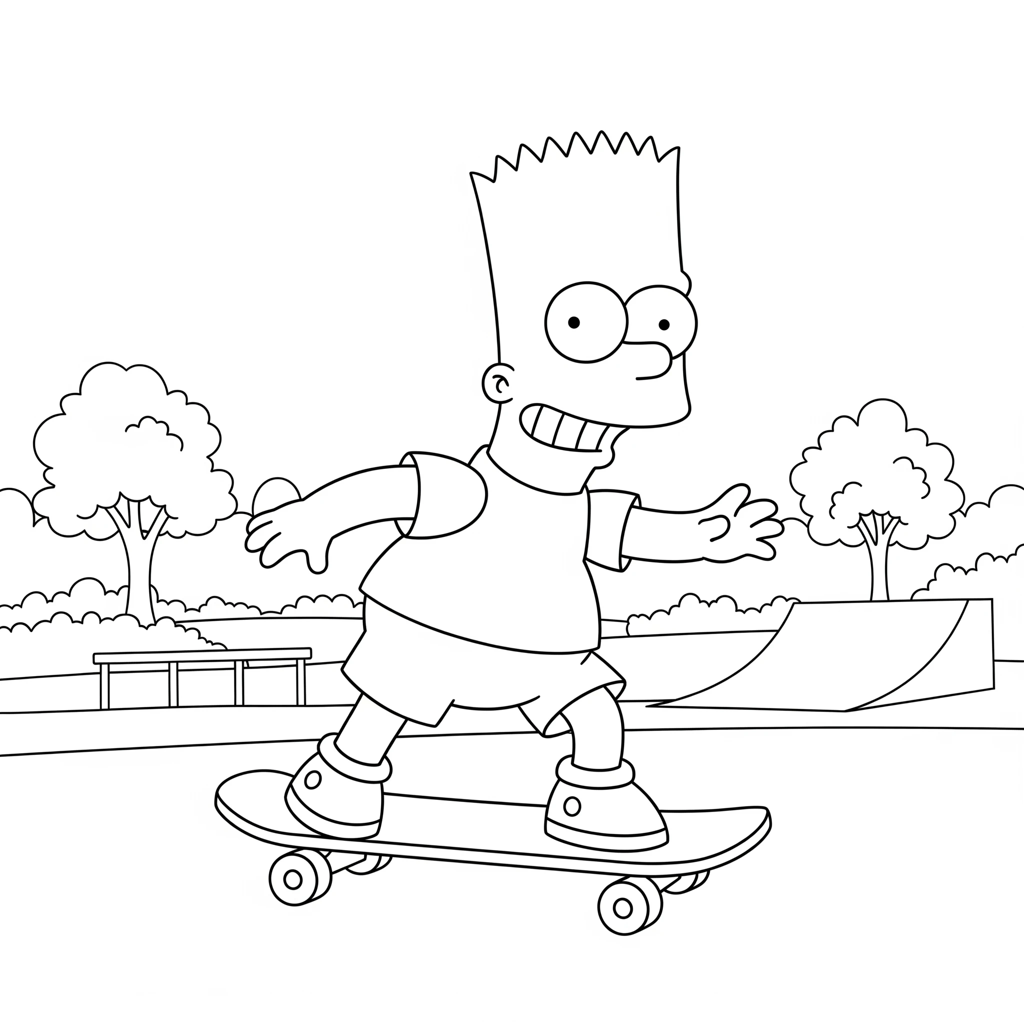 coloriage Bart Simpson et dessins