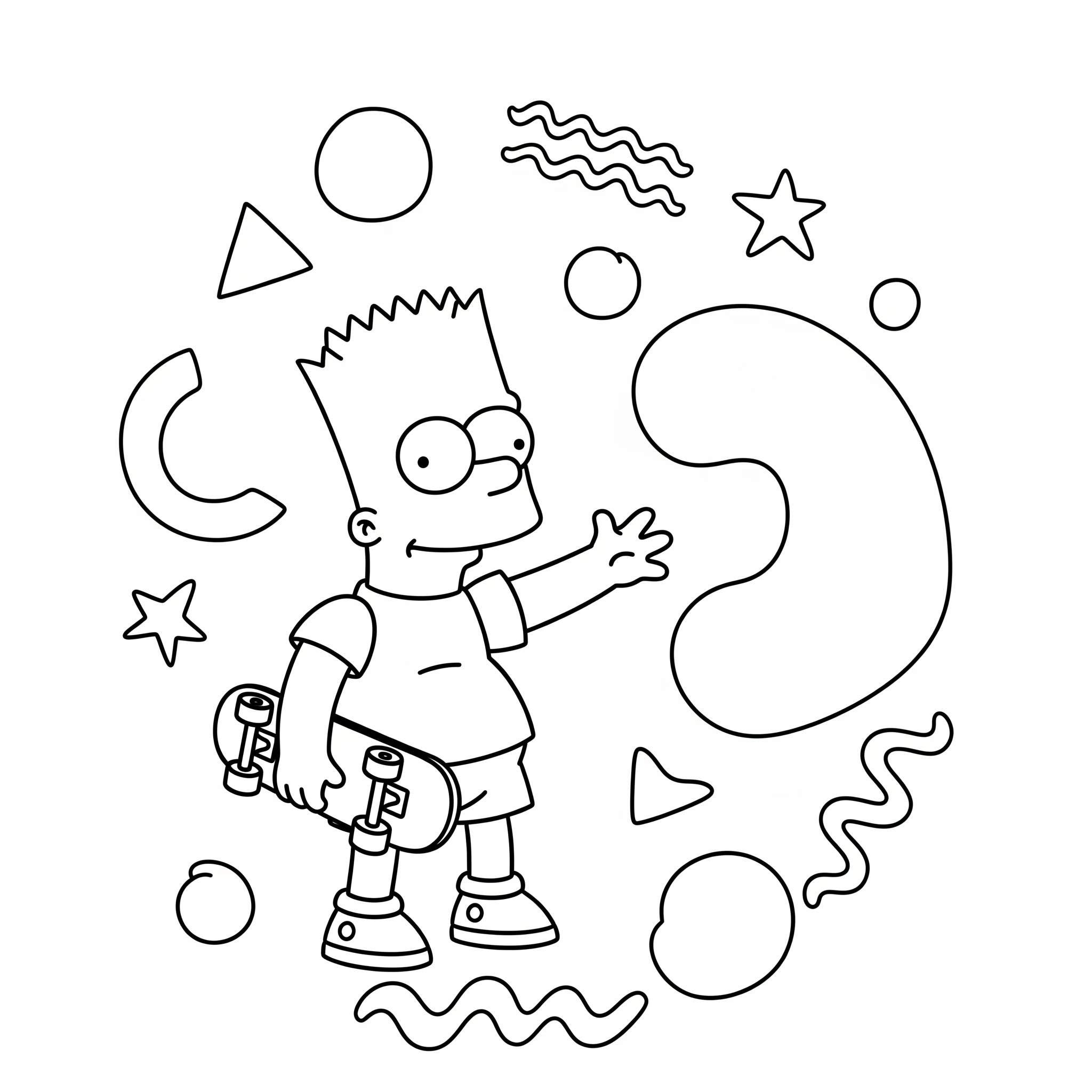 télécharger coloriage Bart Simpson gratuit 1