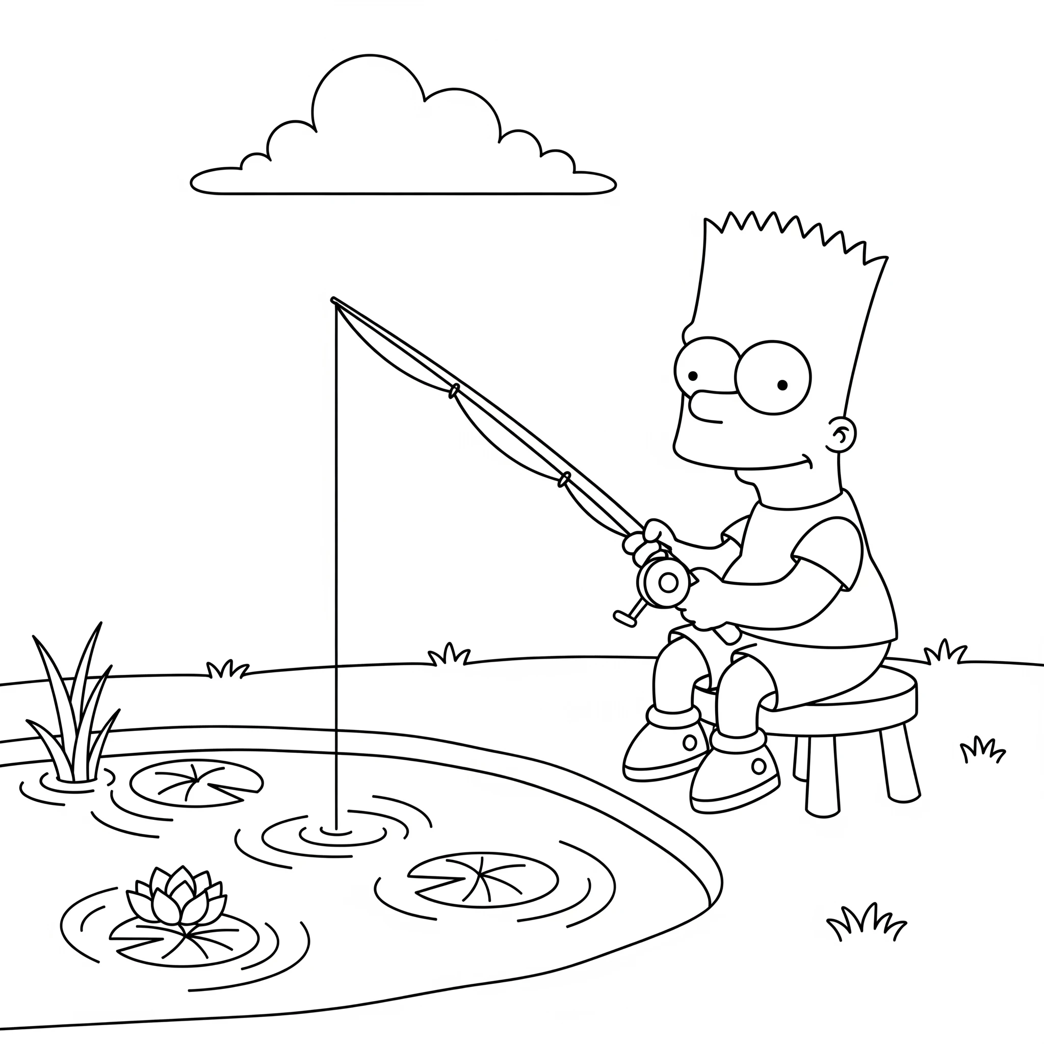 coloriage Bart Simpson gratuit a imprimer
