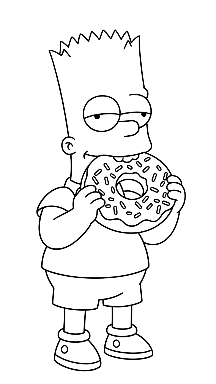 coloriage Bart Simpson et apprentissage