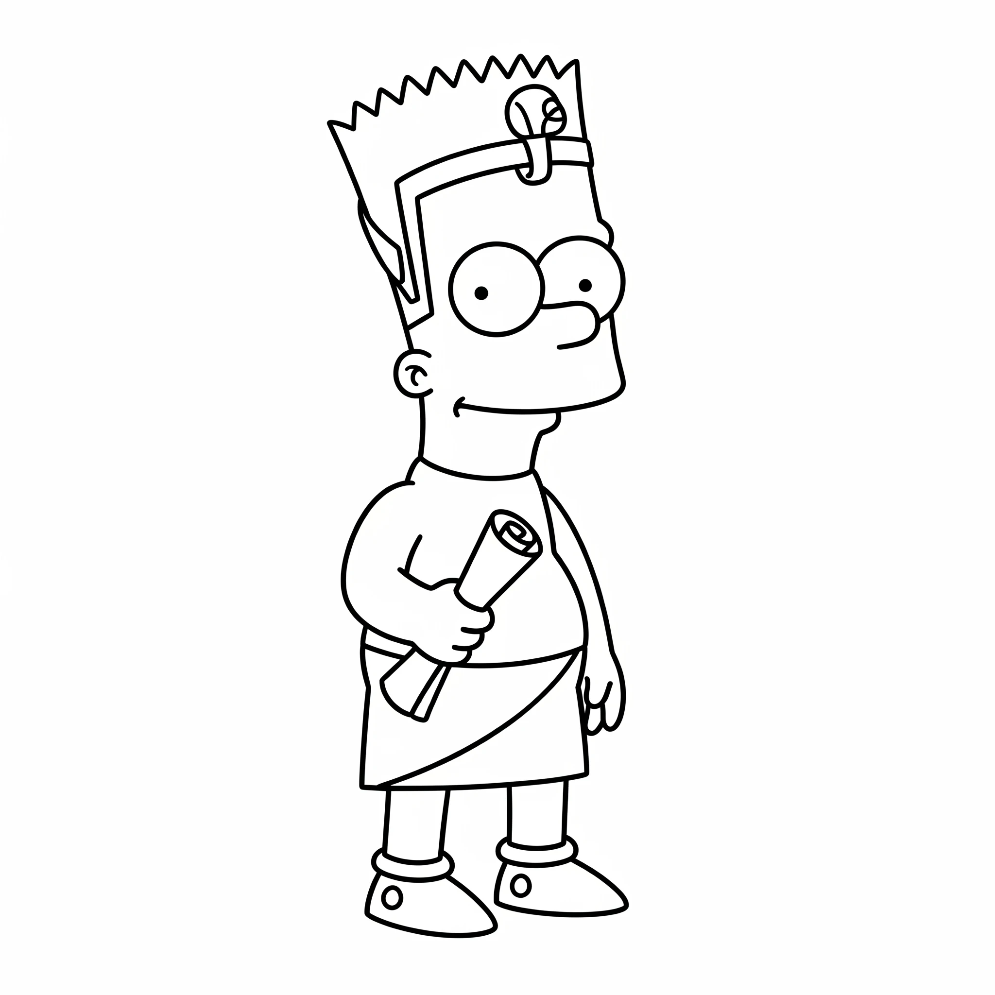 image pour coloriage Bart Simpson enfant 1