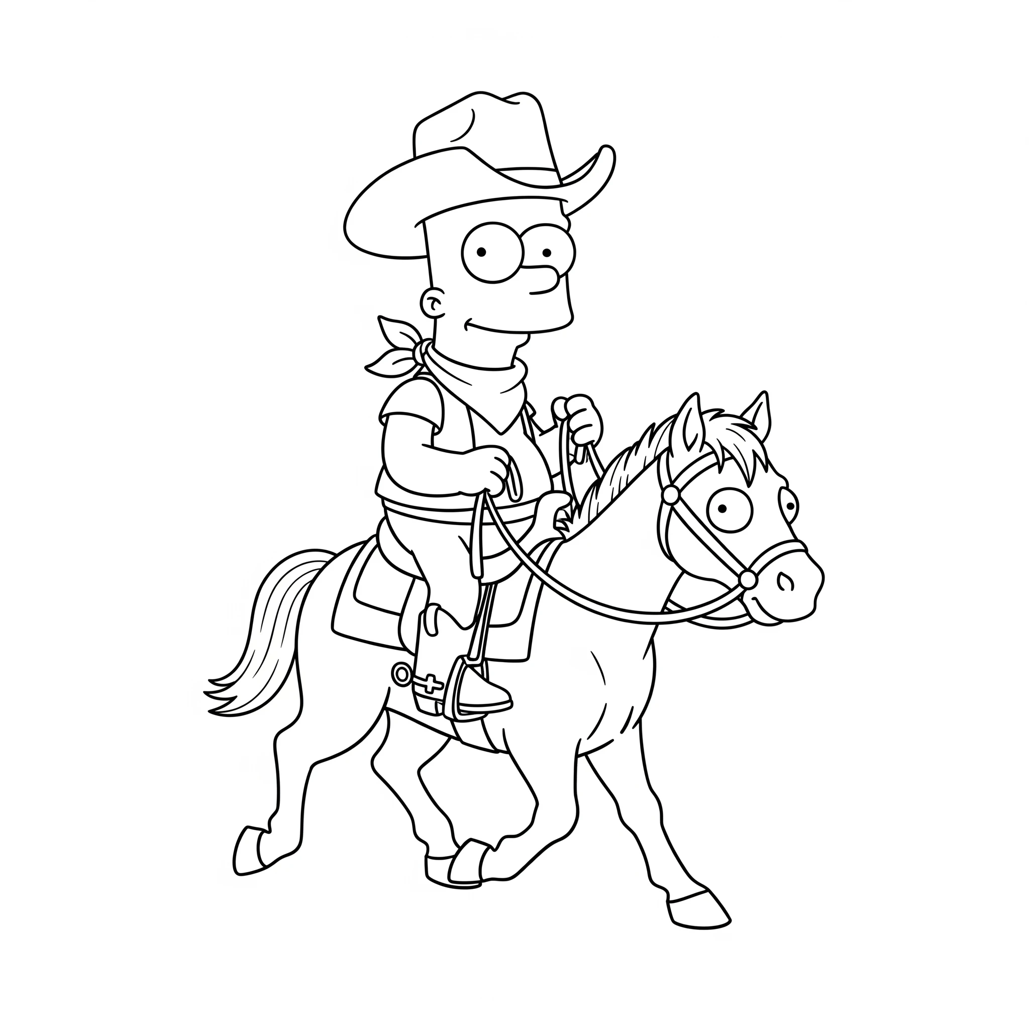 coloriage Bart Simpson pour enfants a imprimer gratuit