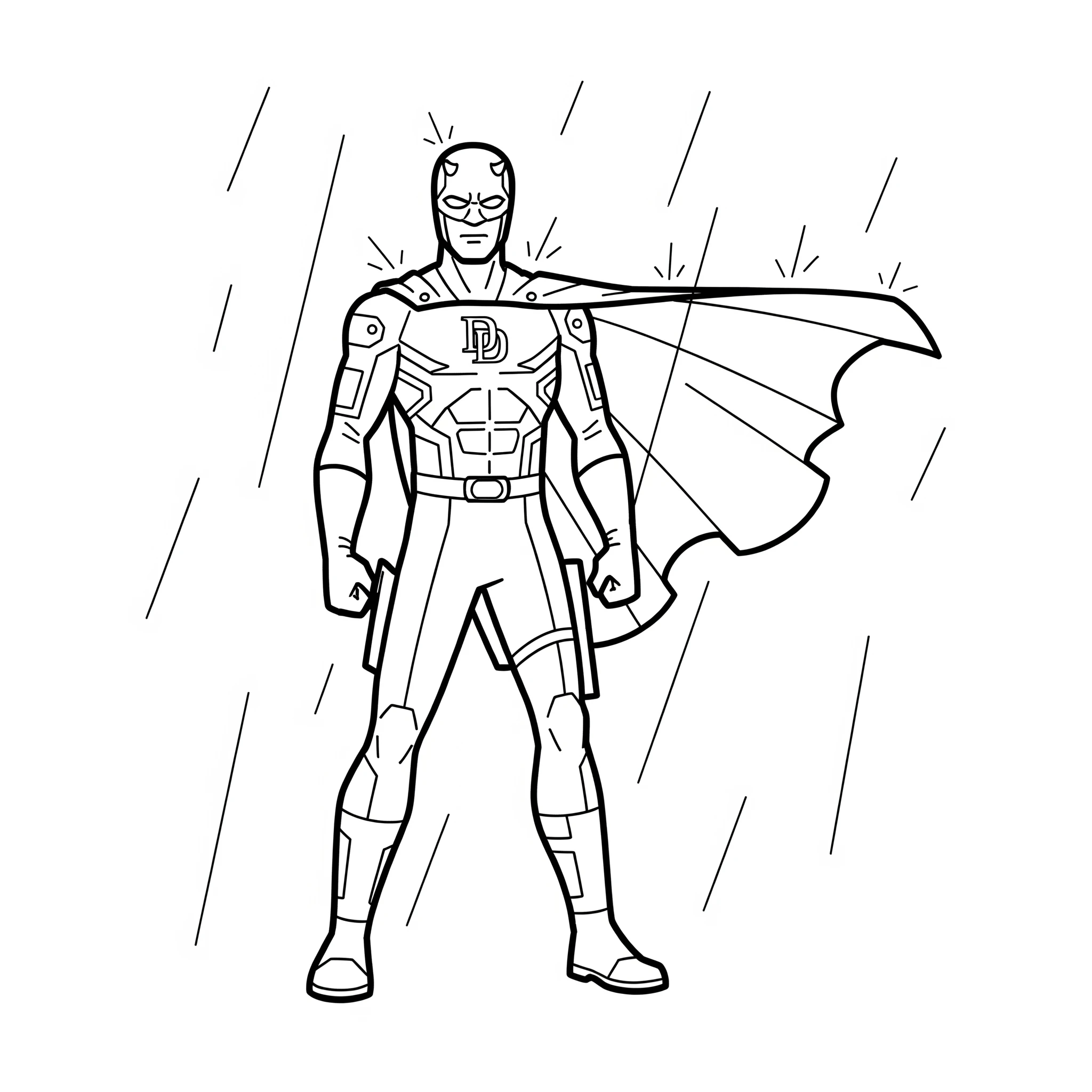 coloriage Daredevil à imprimer pdf