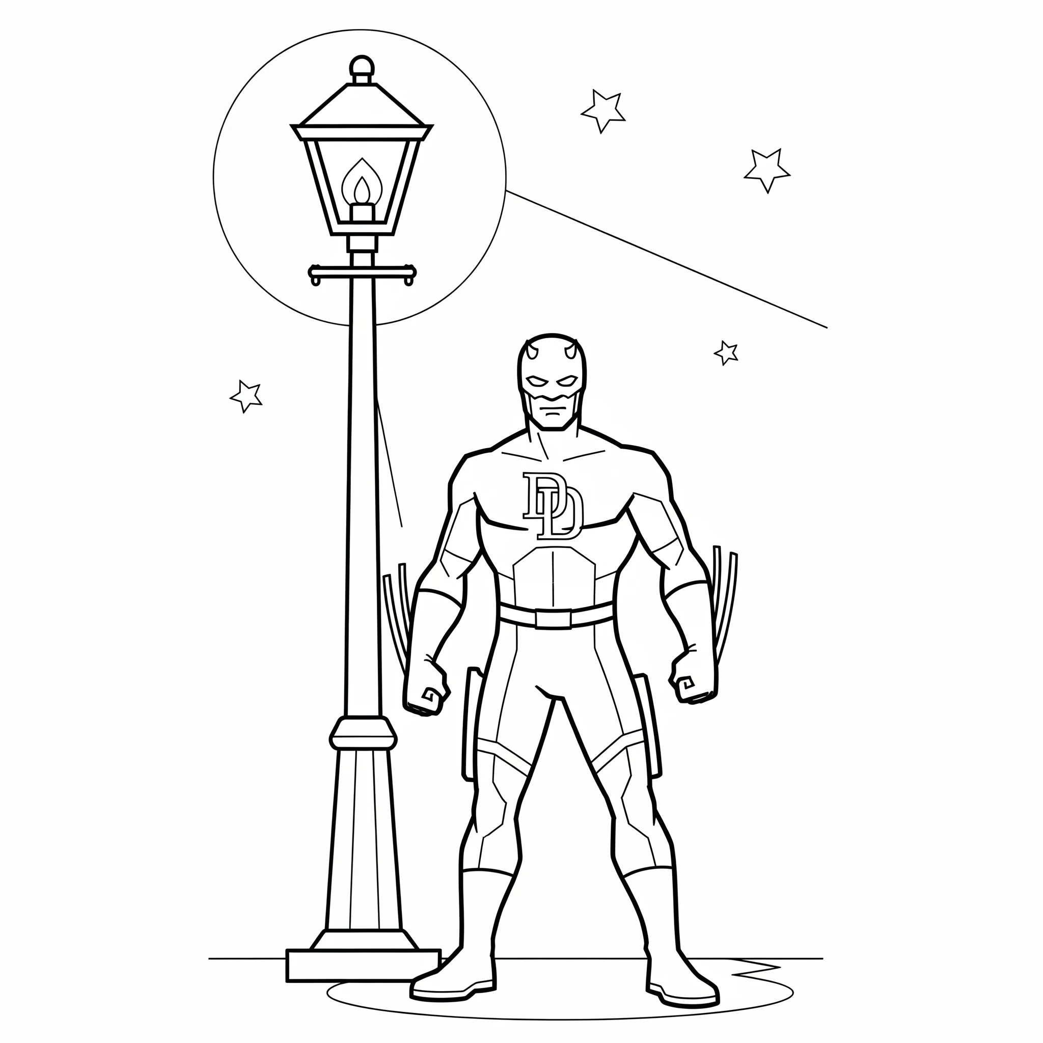 coloriage Daredevil pour enfant a imprimer gratuit