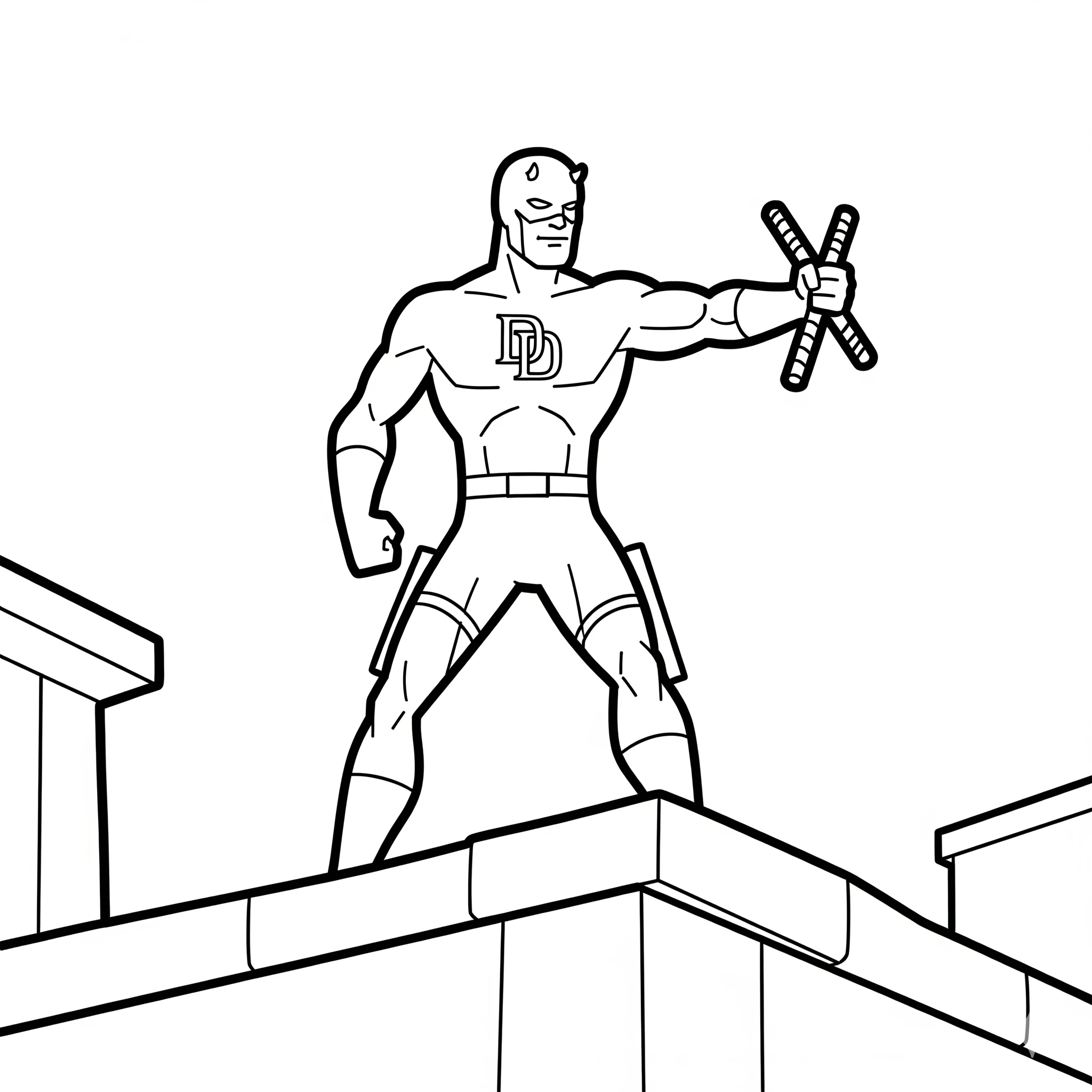 coloriage Daredevil pour enfant à imprimer