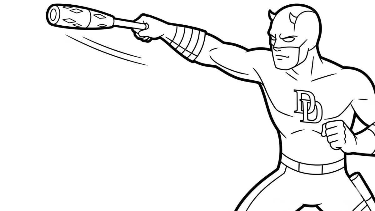 coloriage Daredevil à imprimer pour enfants