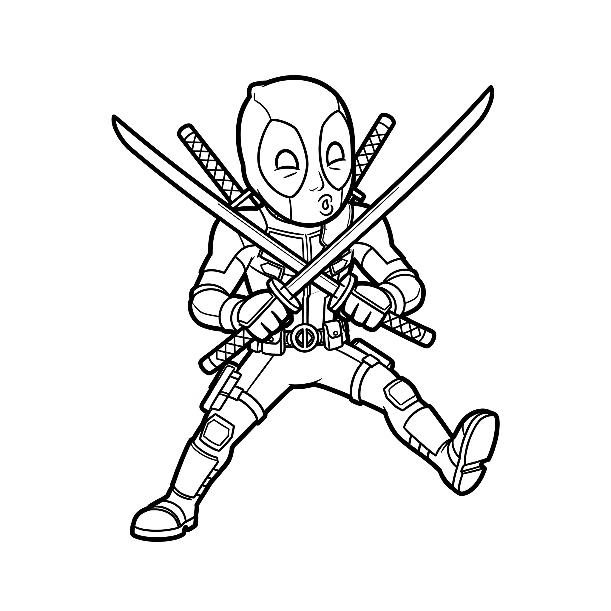 coloriage Deadpool update et decoupage a imprimer gratuit