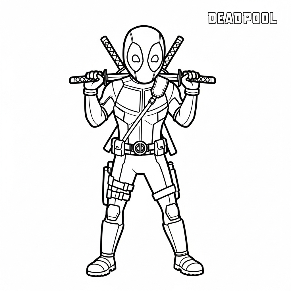 télécharger coloriage Deadpool update gratuit