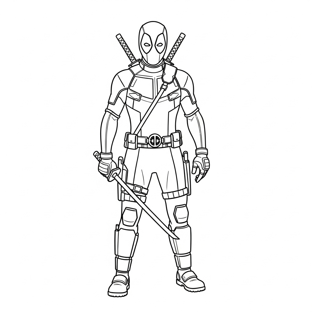 coloriage Deadpool update a imprimer gratuit
