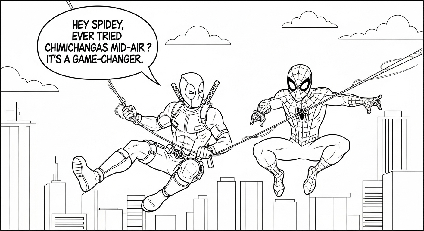 coloriage Deadpool update gratuit pour enfants