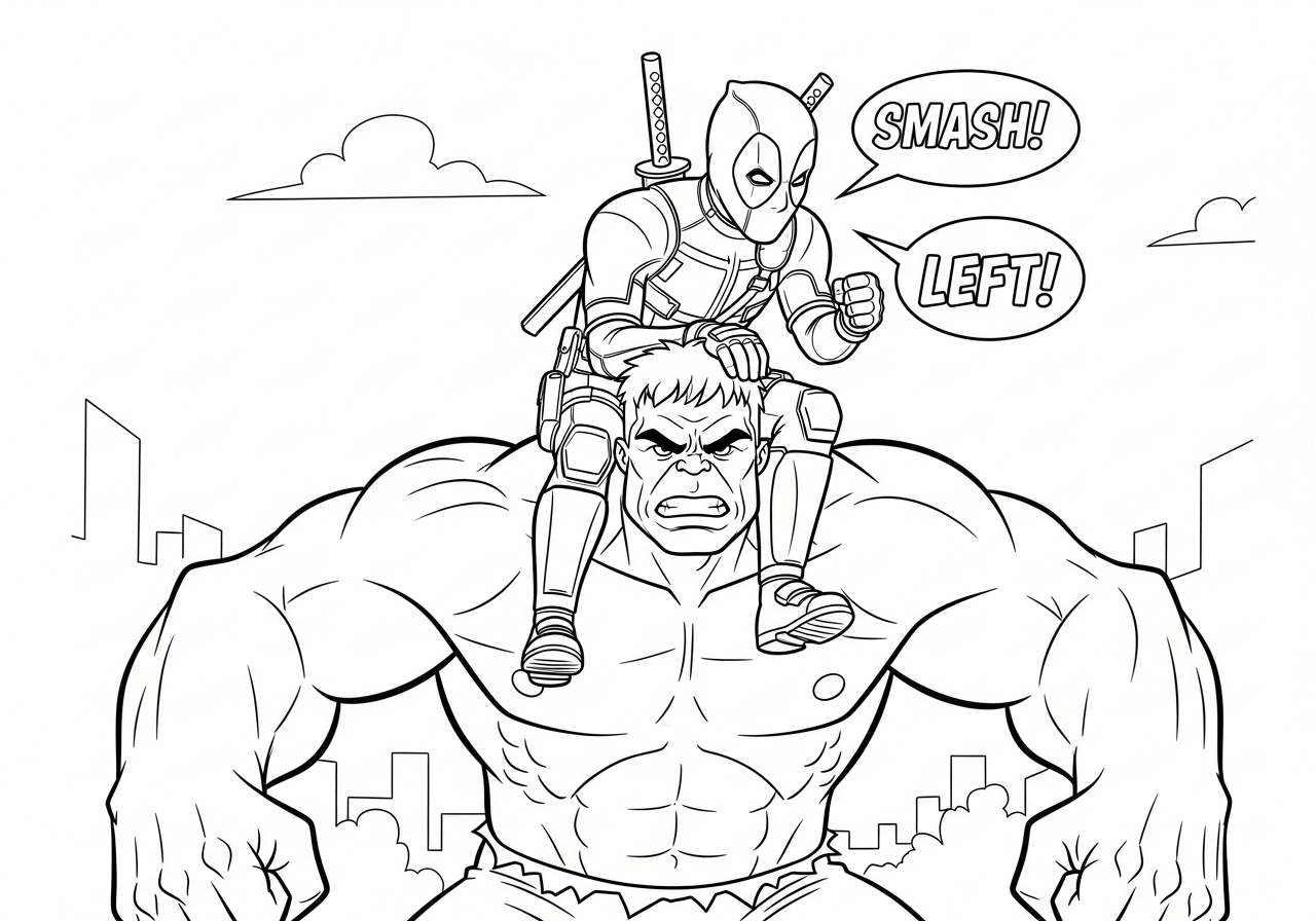 coloriage Deadpool update gratuit pour enfants 1
