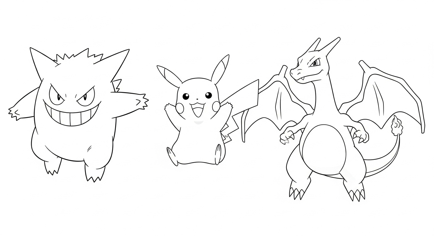 coloriage Gengar de pour enfants