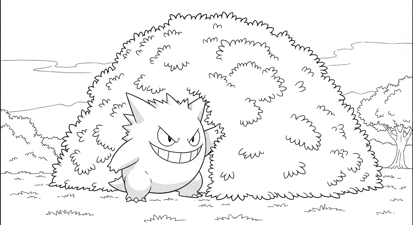 coloriage Gengar gratuit à imprimer