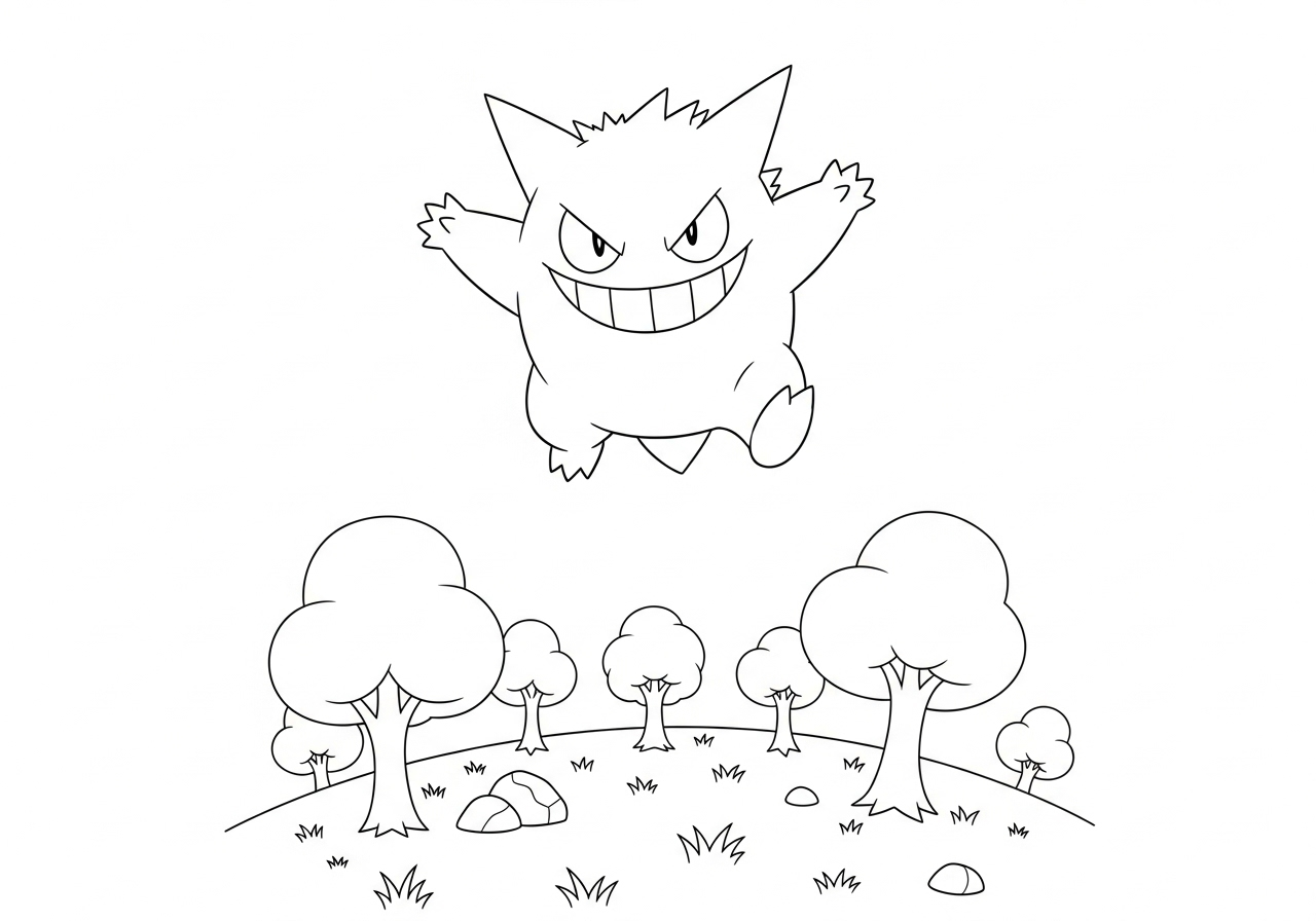 coloriage Gengar pour enfant