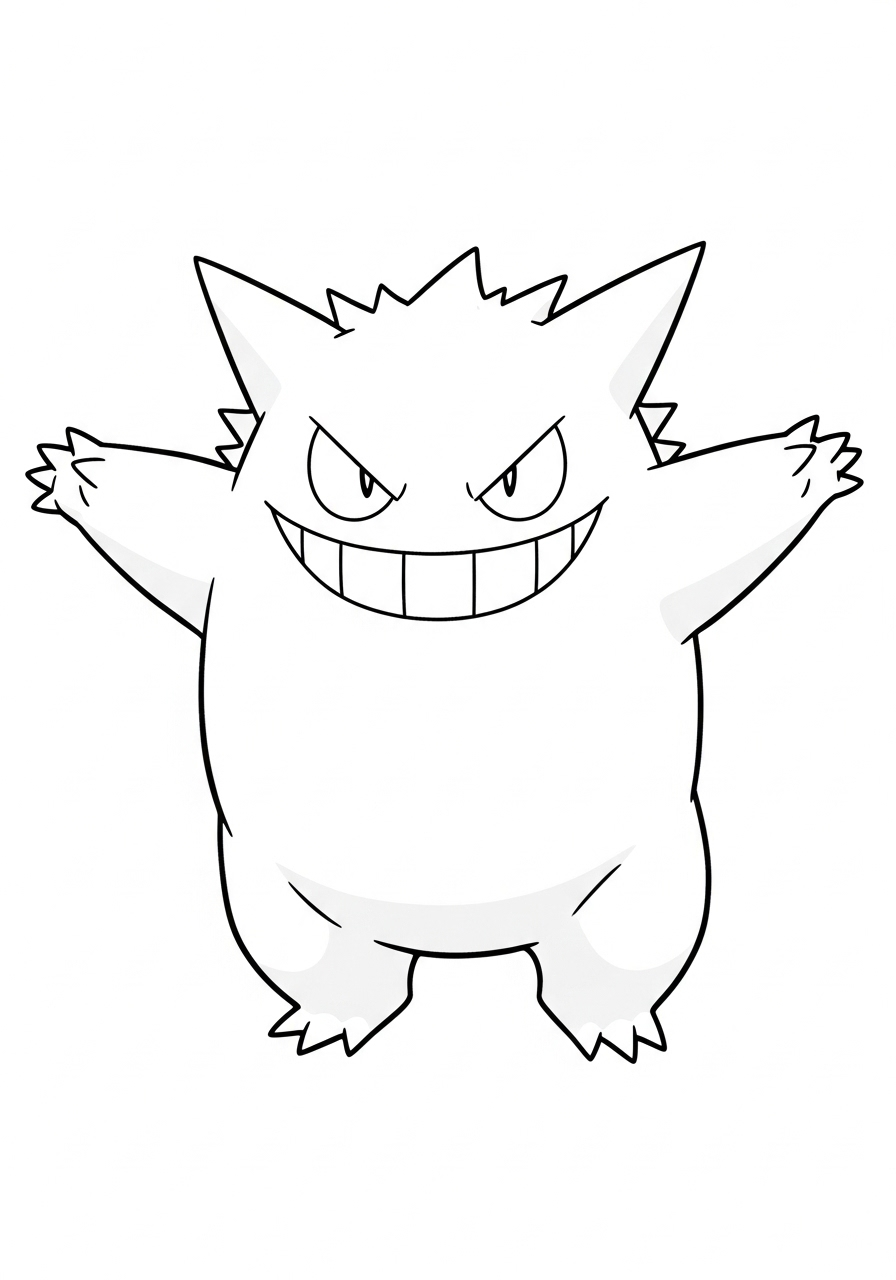 coloriage Gengar gratuit pour enfants