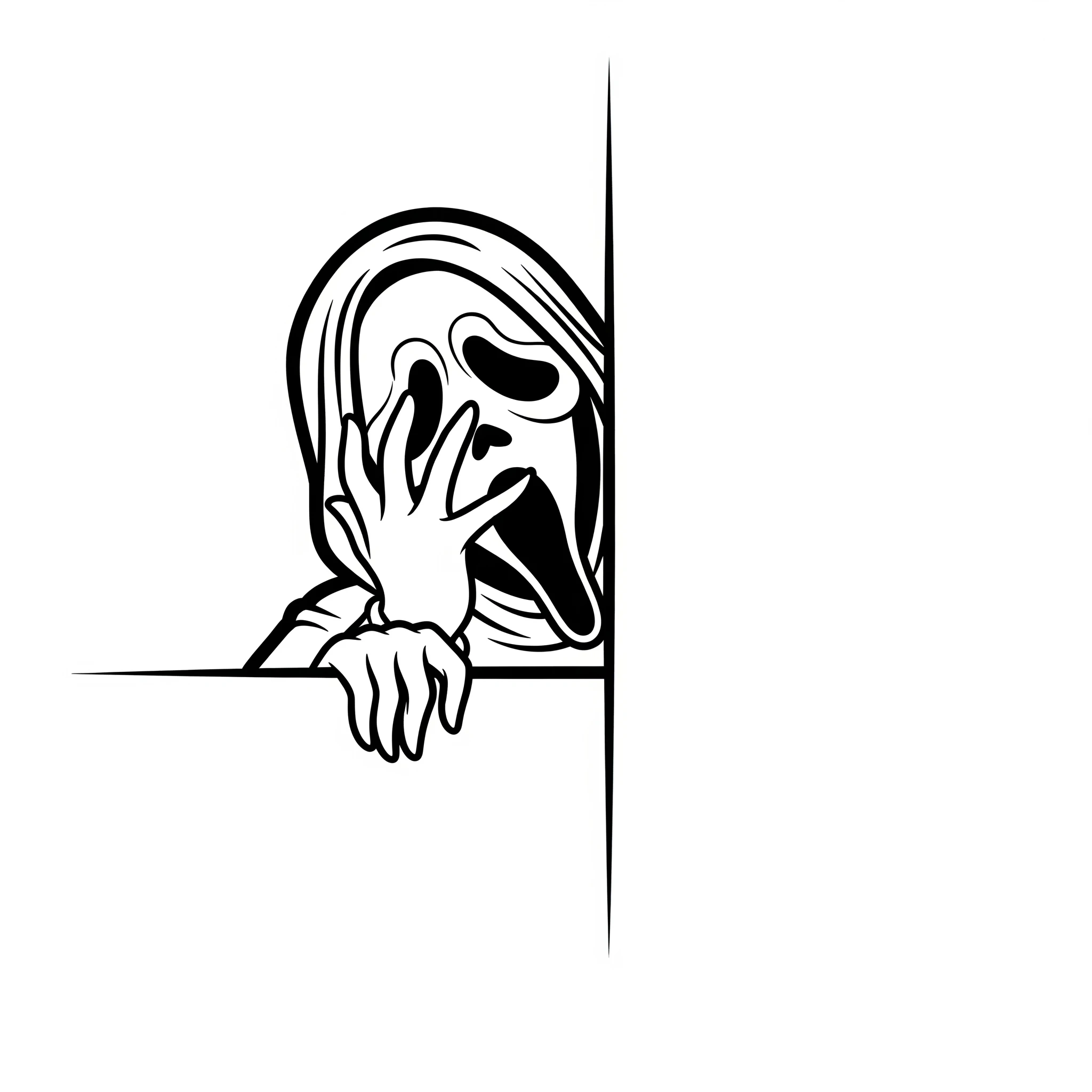 coloriage Ghostface à imprimer pour enfant de 2 ans