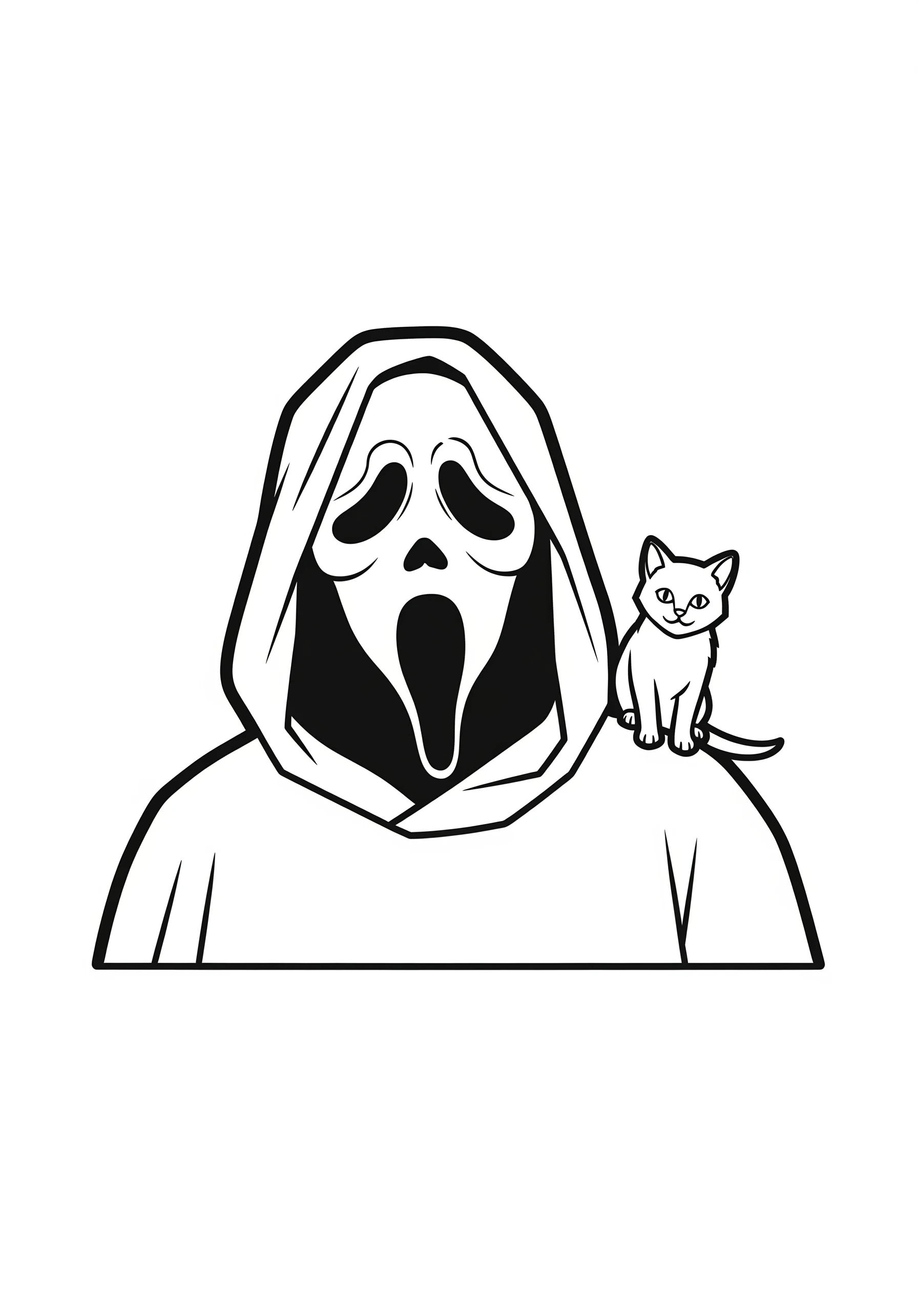 coloriage Ghostface pour enfant de à imprimer