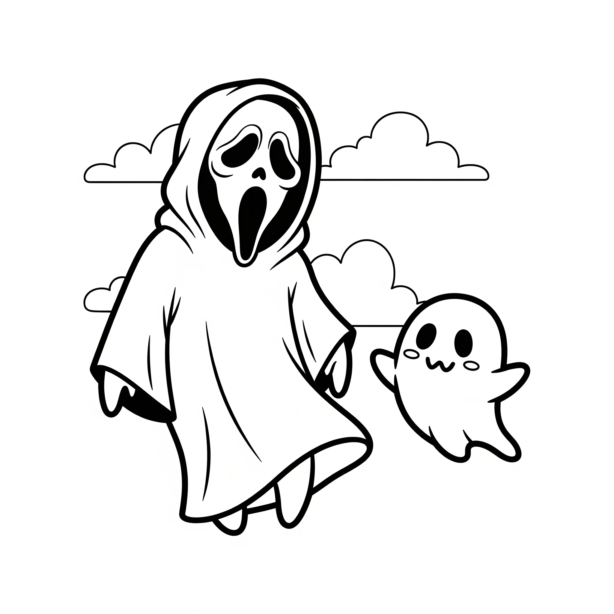 coloriage Ghostface gratuit pour enfants