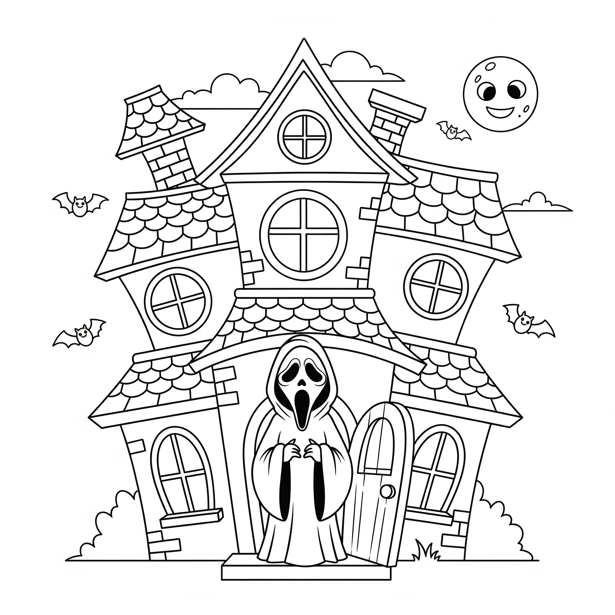 coloriage Ghostface pour bebe a imprimer
