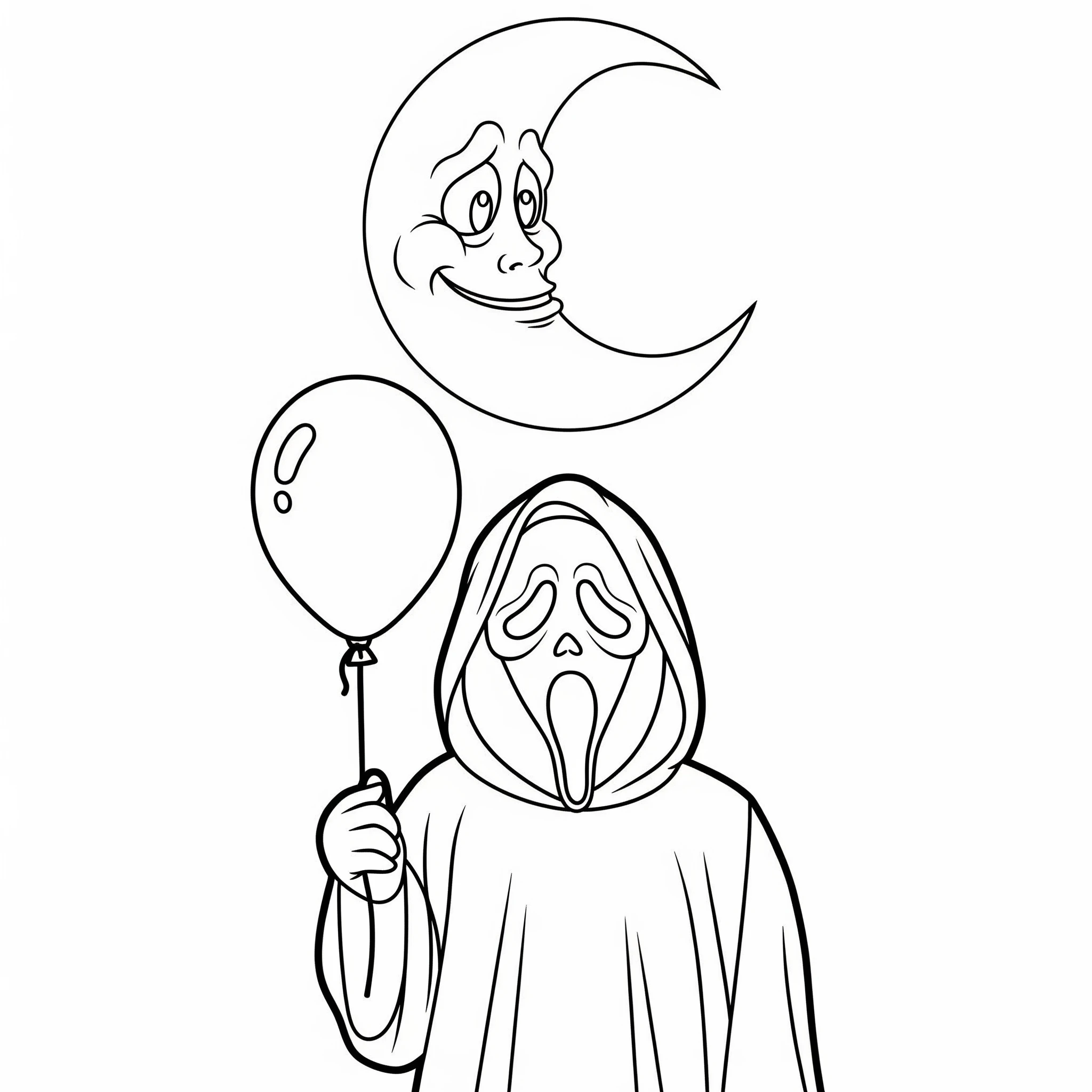 coloriage Ghostface a colorier en ligne gratuitement