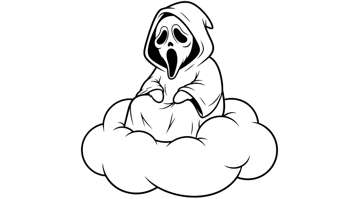 coloriage Ghostface a telecharger