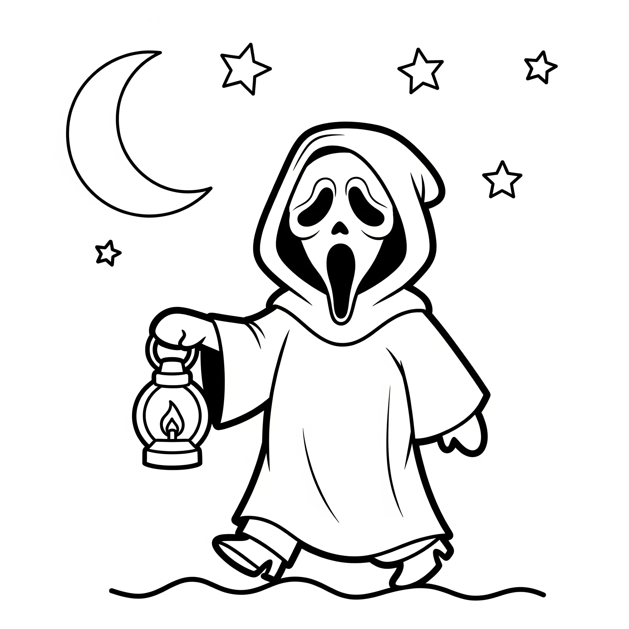 coloriage Ghostface pour enfant de à imprimer 1