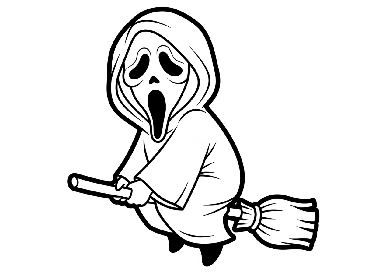 coloriage Ghostface à imprimer