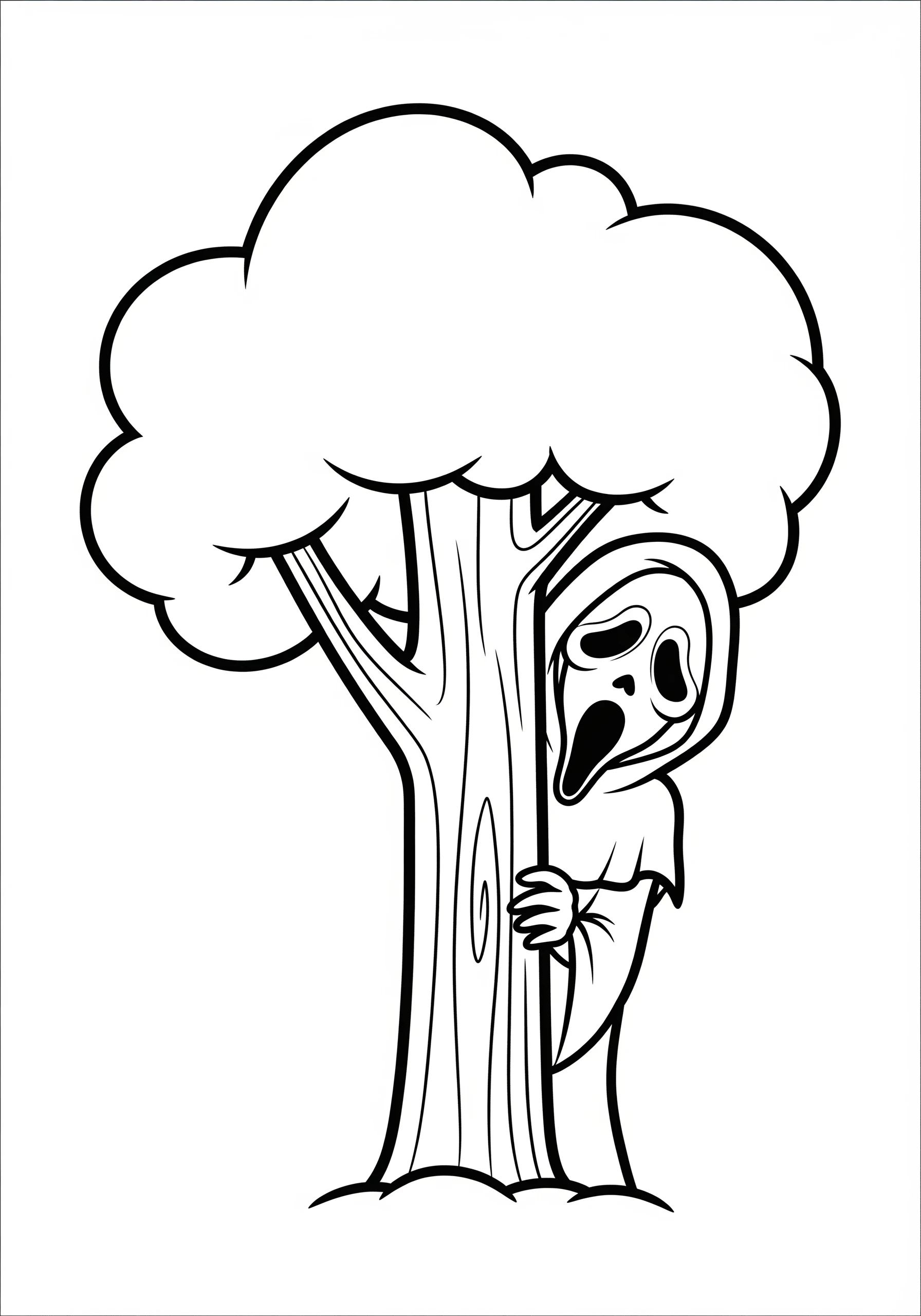 coloriage Ghostface de pour enfants