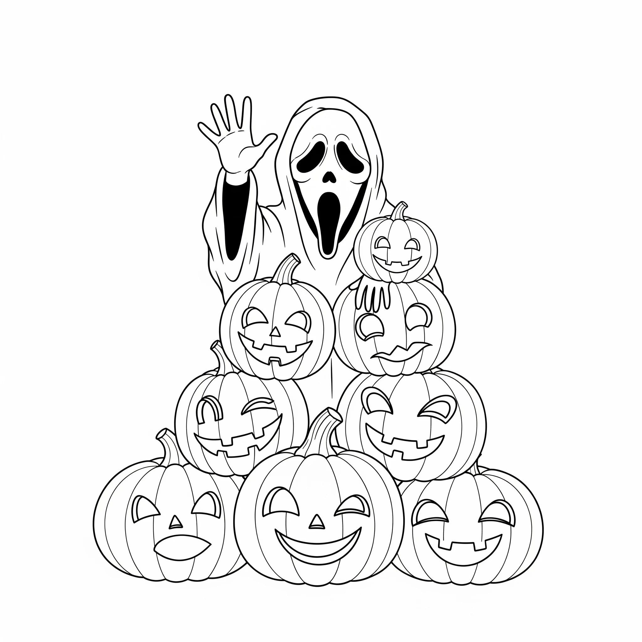 coloriage Ghostface pour enfant a imprimer gratuit