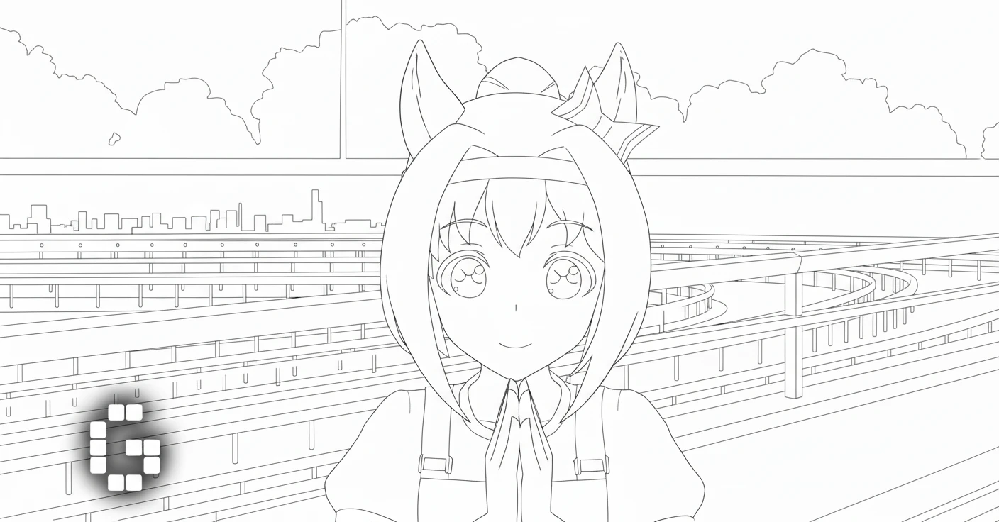 coloriage Haru Urara pour enfant à imprimer