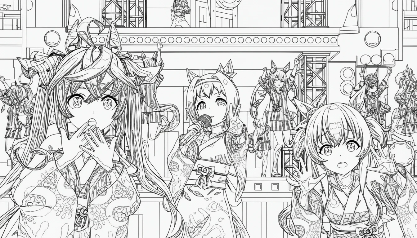 coloriage Haru Urara à imprimer pour enfant de 12 ans