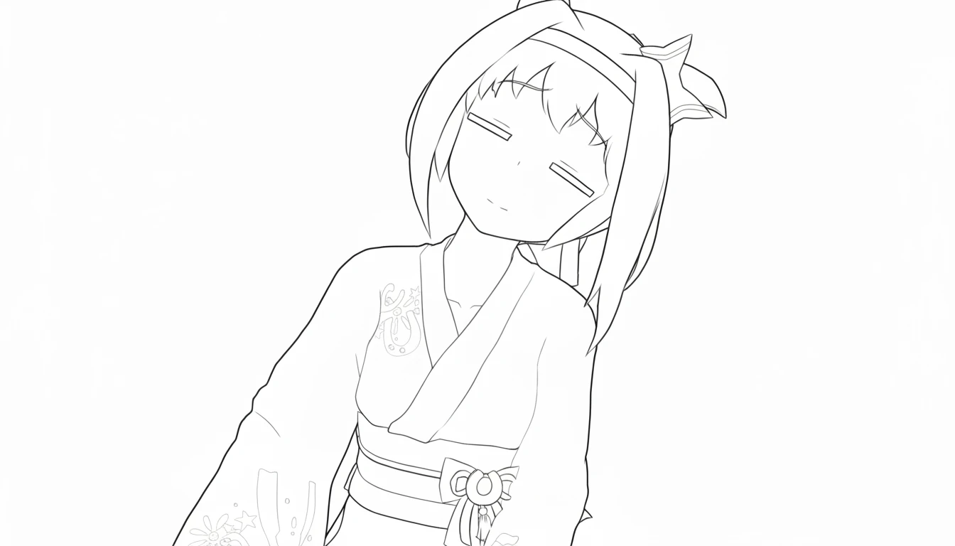 coloriage Haru Urara pour enfant de 8 ans
