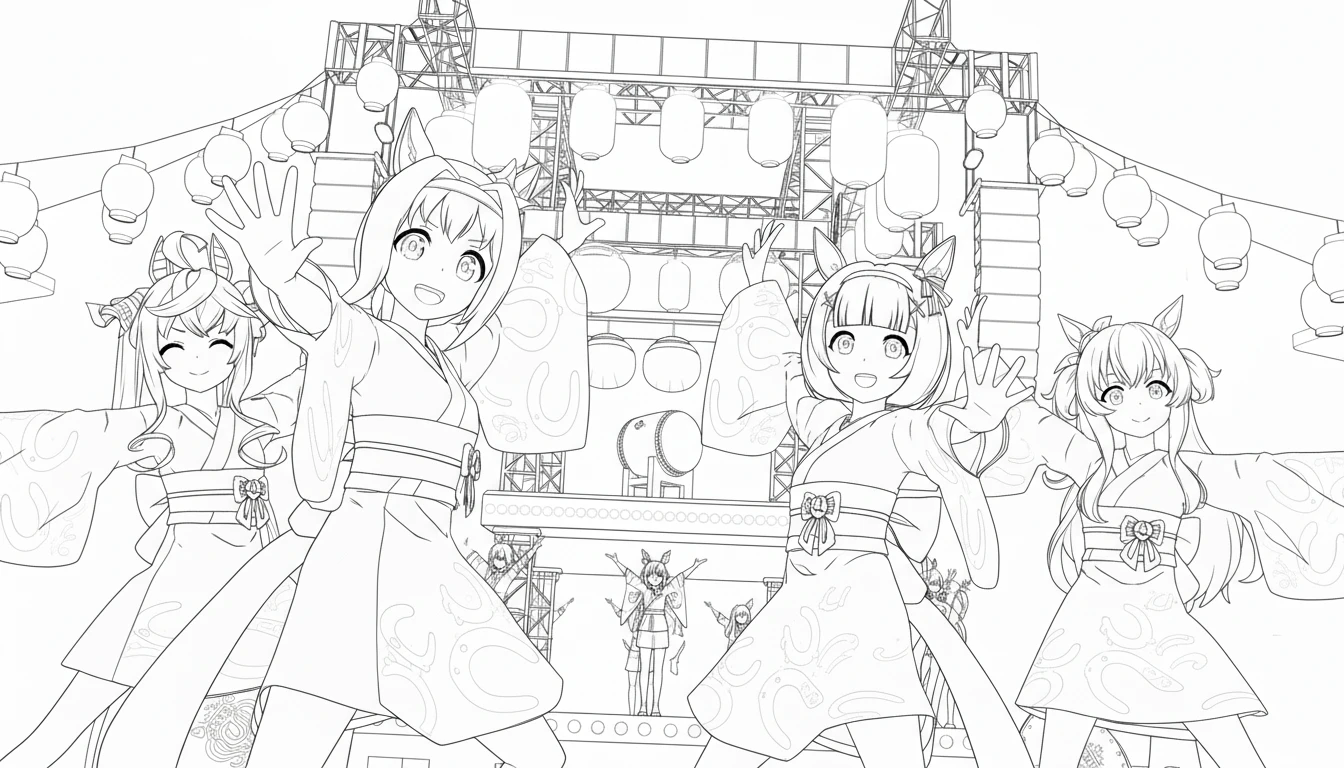 coloriage Haru Urara gratuit à imprimer 1