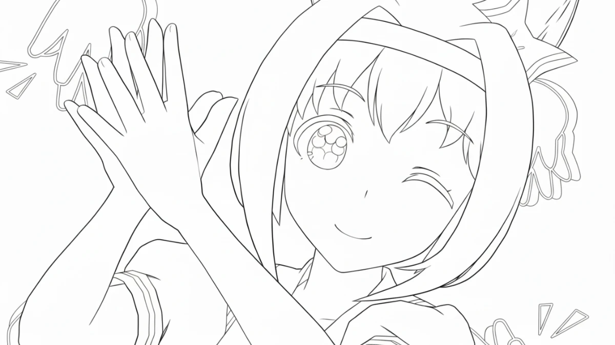 coloriage Haru Urara pour enfants