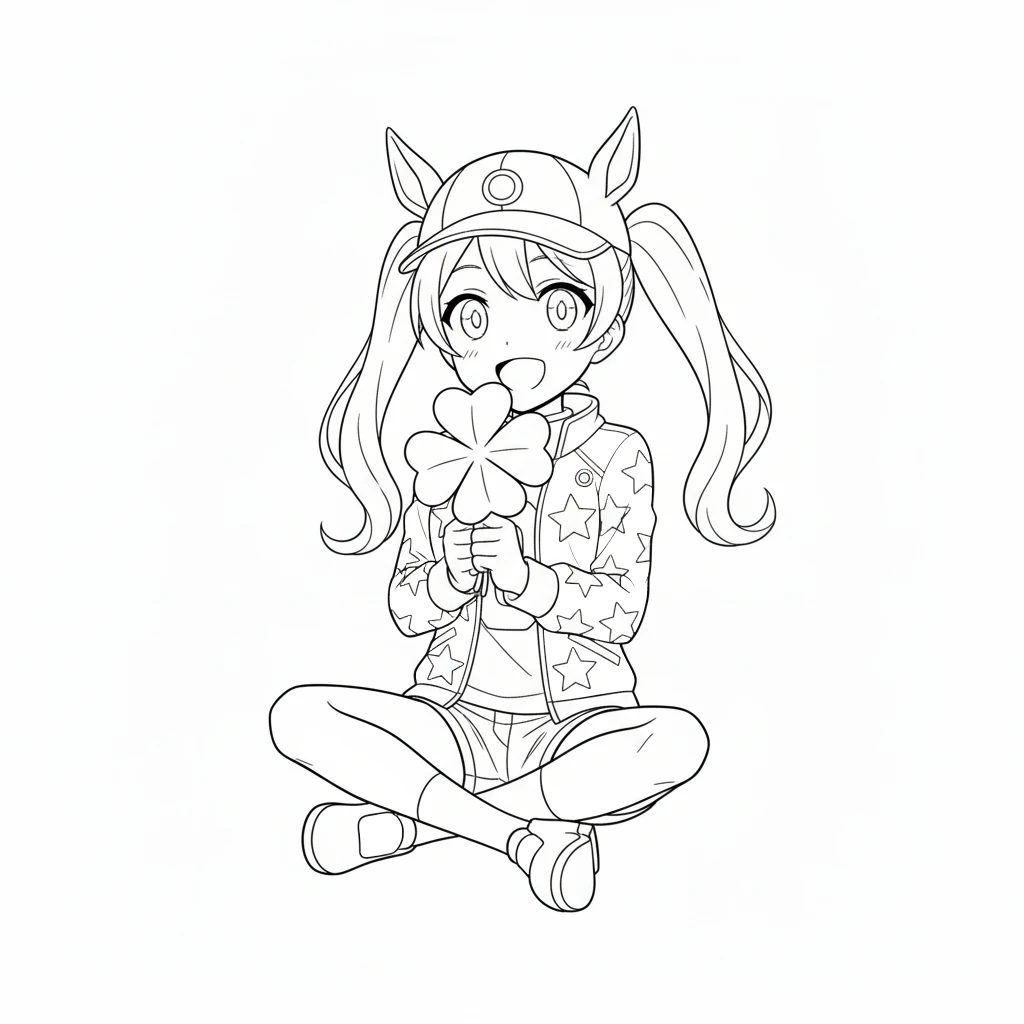 image de coloriage Haru Urara pour enfant