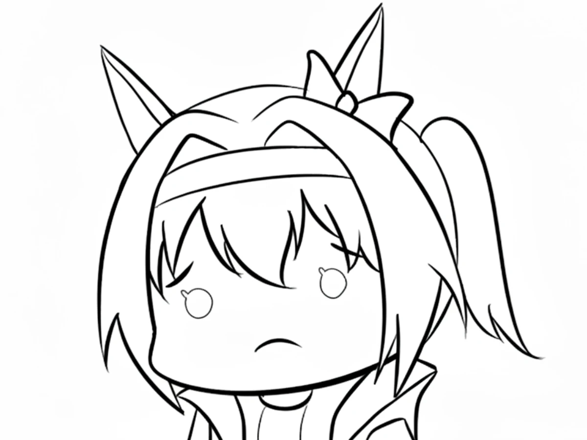 coloriage Haru Urara pour enfant de 7 ans
