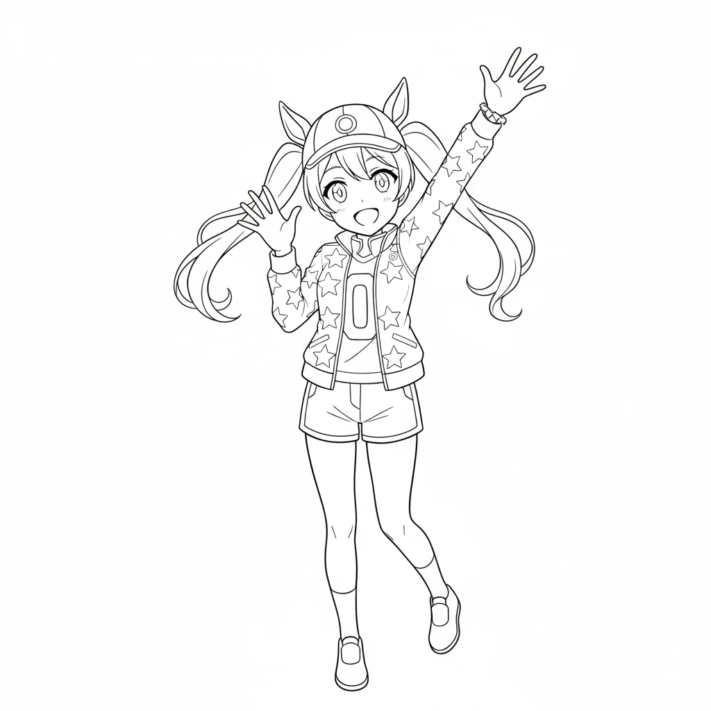 coloriage Haru Urara à imprimer pour enfants