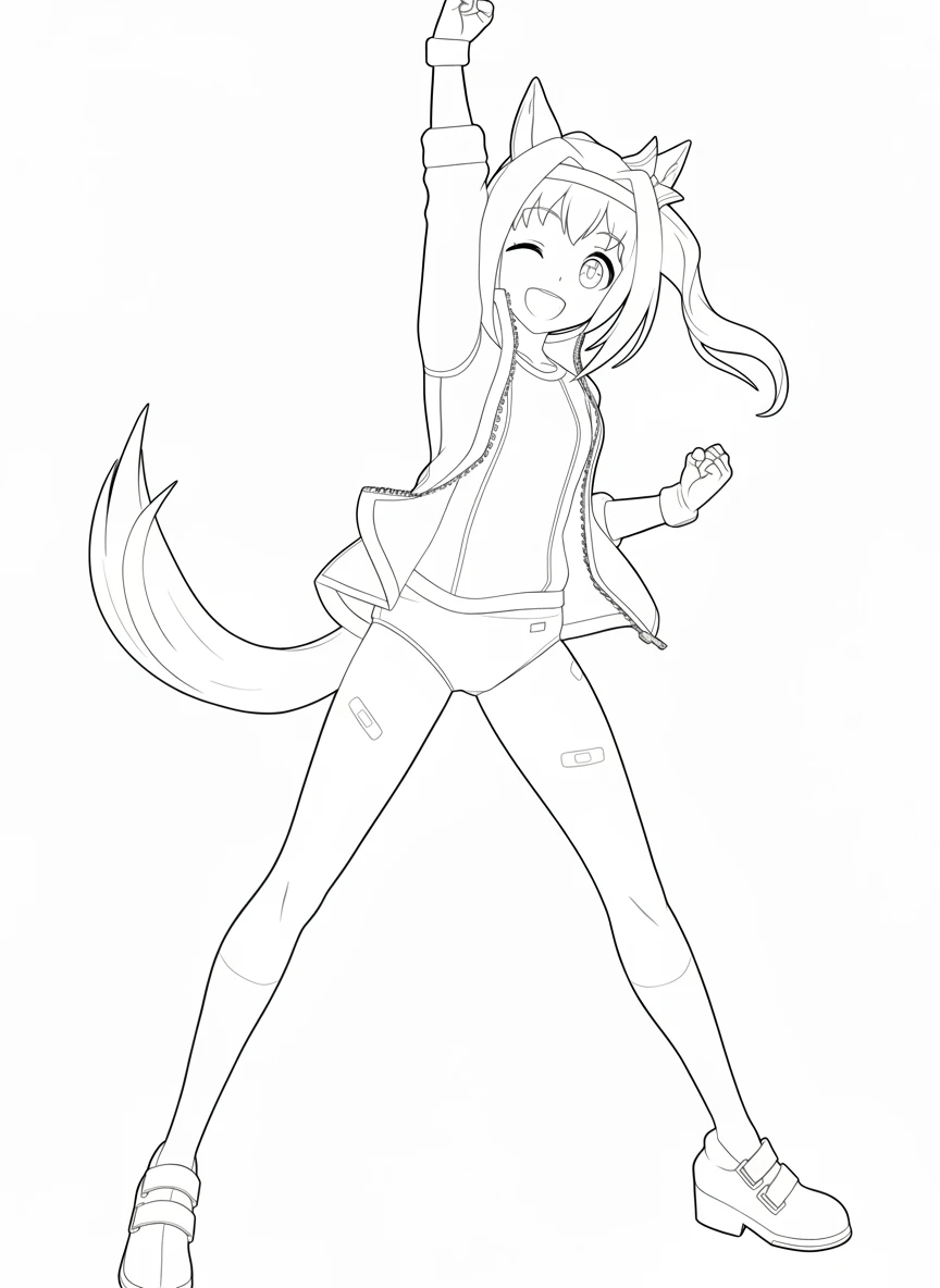 coloriage Haru Urara a imprimer