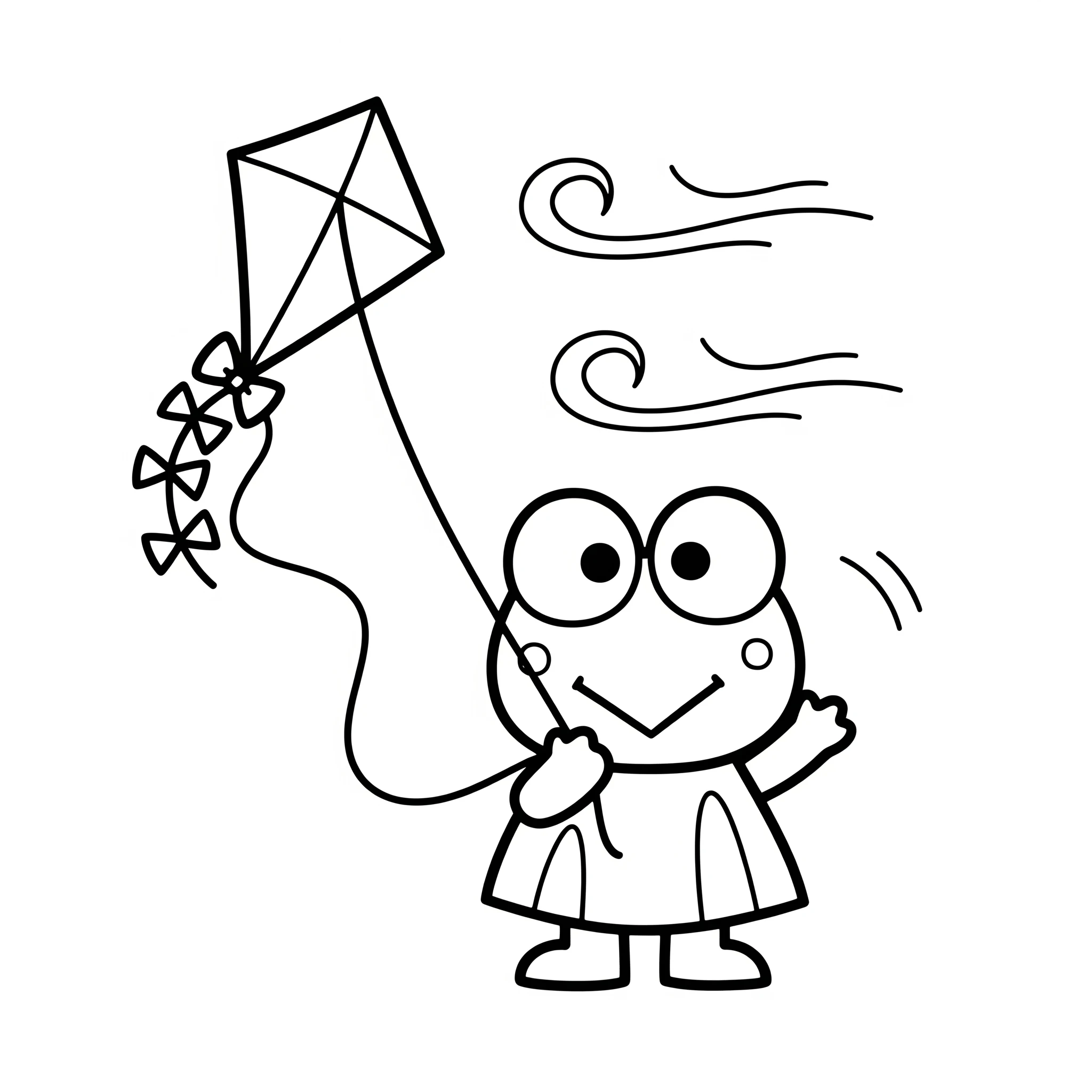 coloriage Keroppi et decoupage a imprimer gratuit