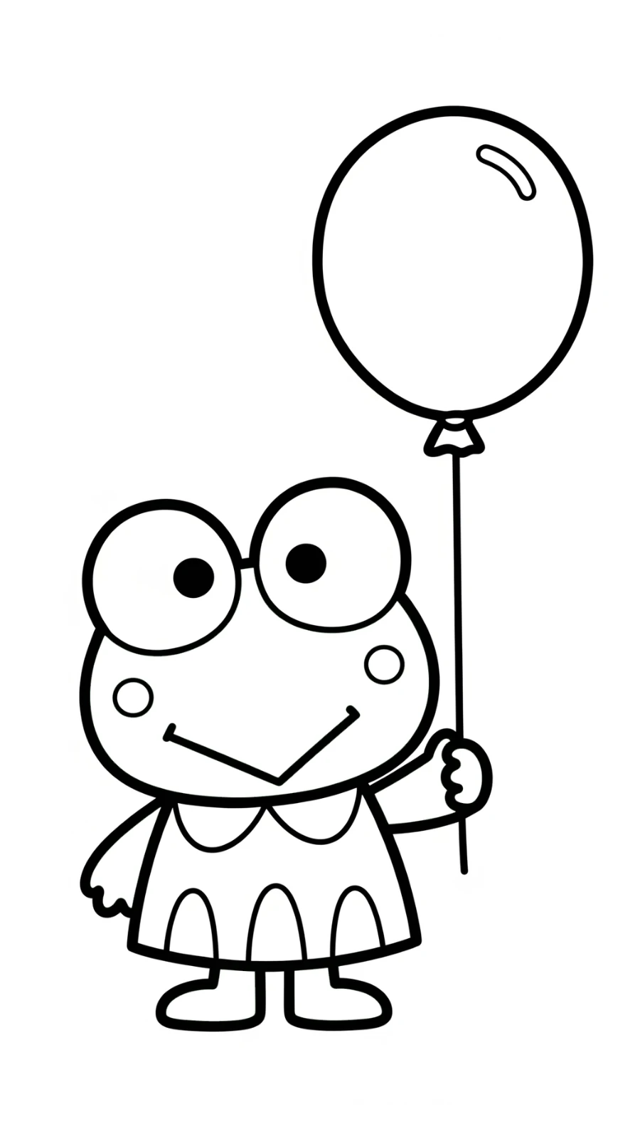 coloriage Keroppi pour enfant de 3 ans
