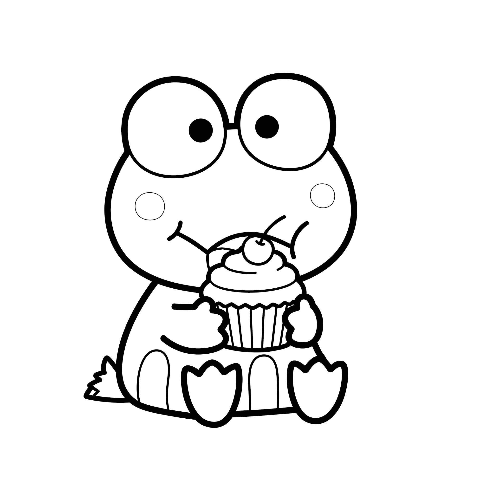 coloriage Keroppi pour primaire