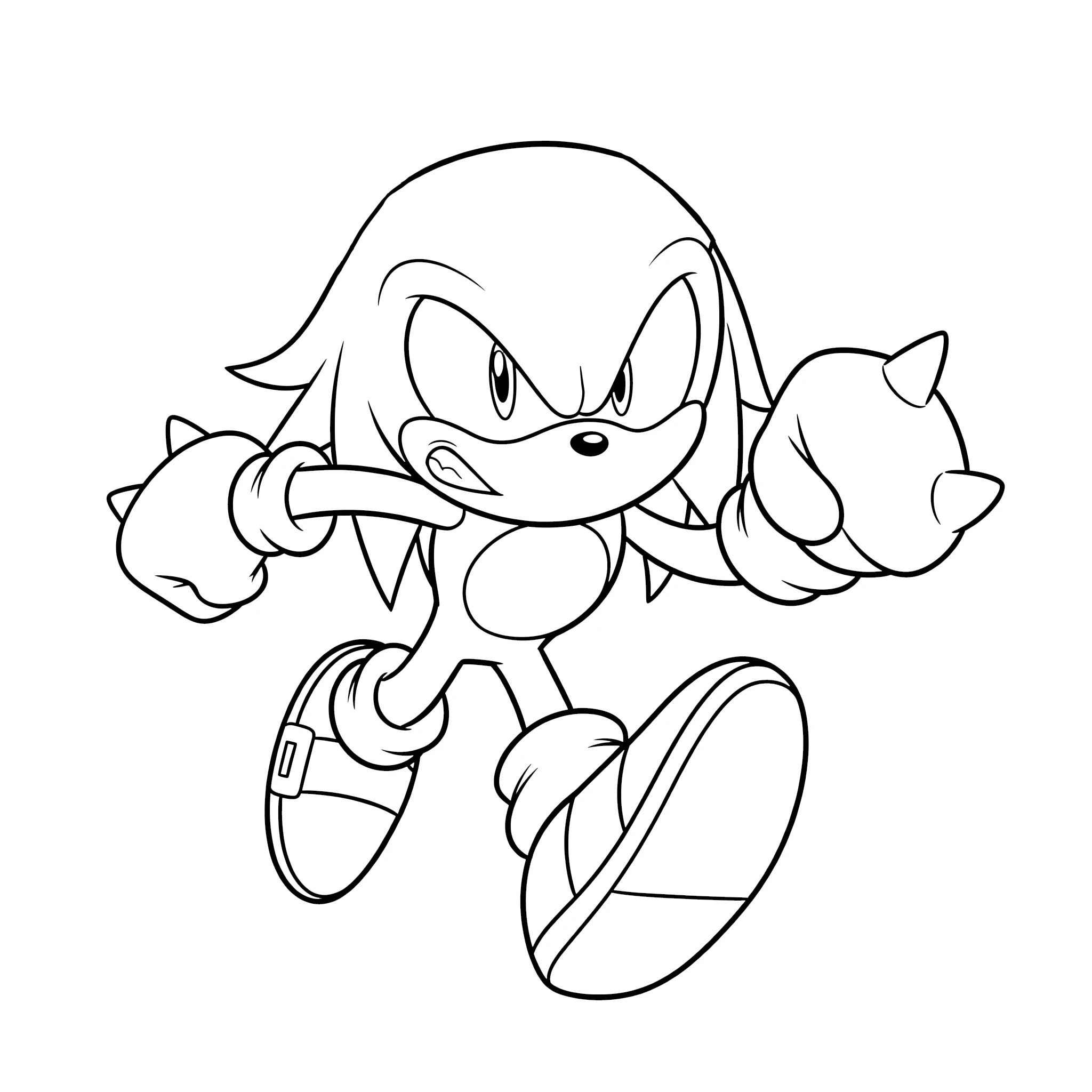 coloriage Knuckles pour enfant