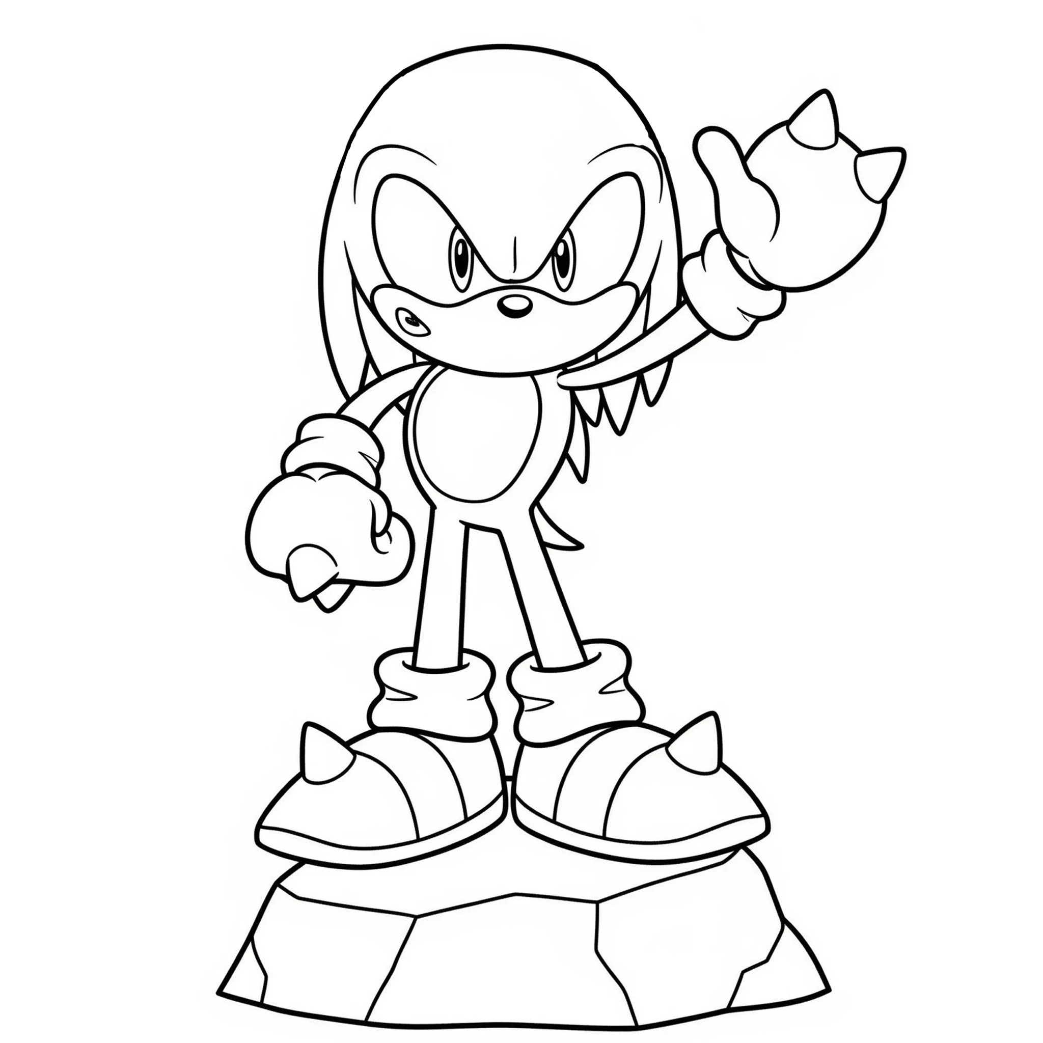 coloriage Knuckles a colorier en ligne