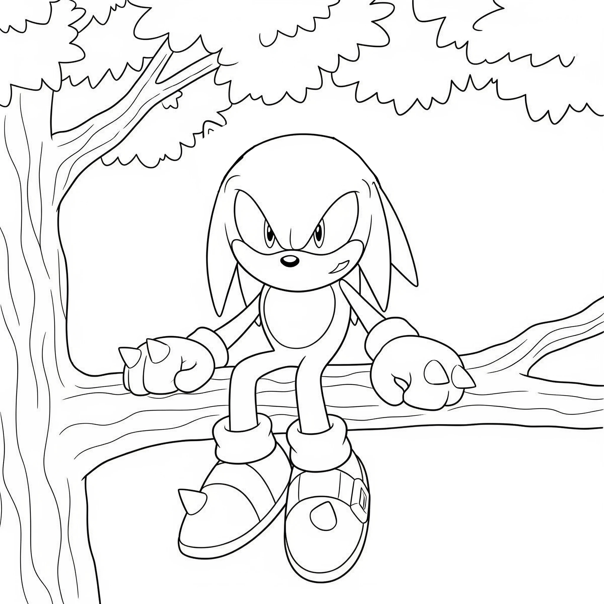 coloriage Knuckles gratuit à imprimer 1