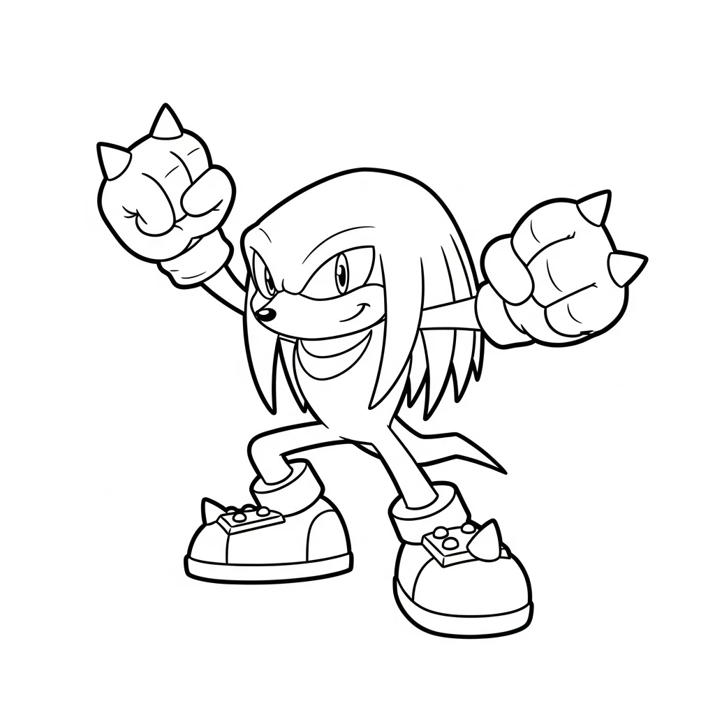 coloriage Knuckles gratuit