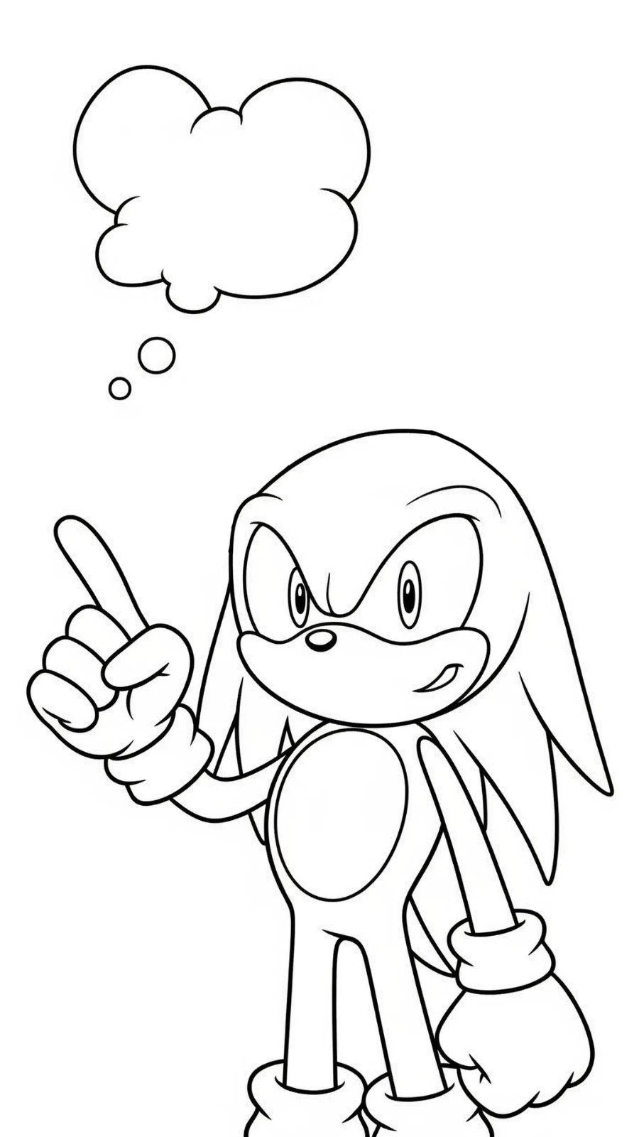 coloriage Knuckles pour enfant de 8 ans