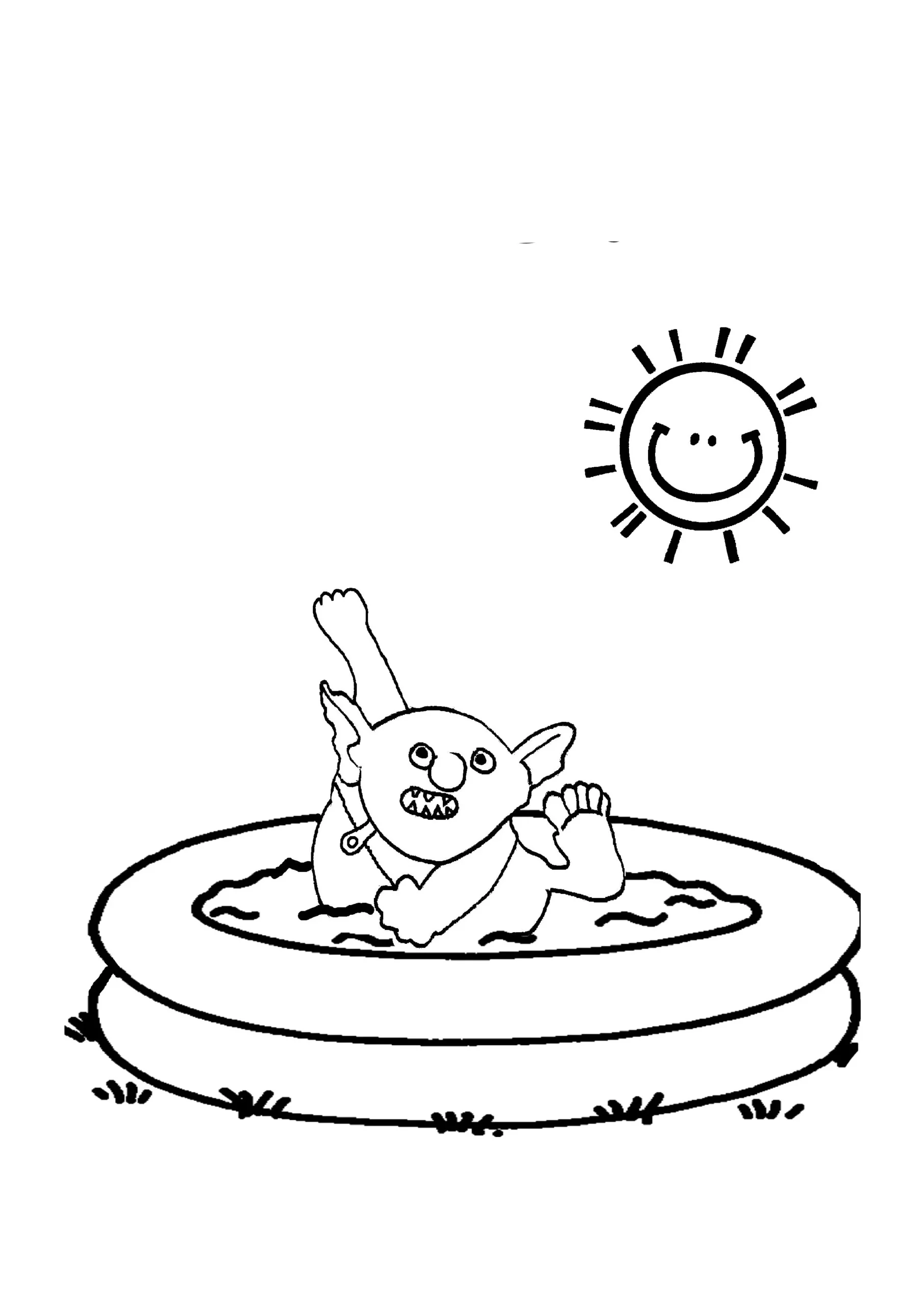 coloriage Le Petit Ogre pour enfant de 5 ans
