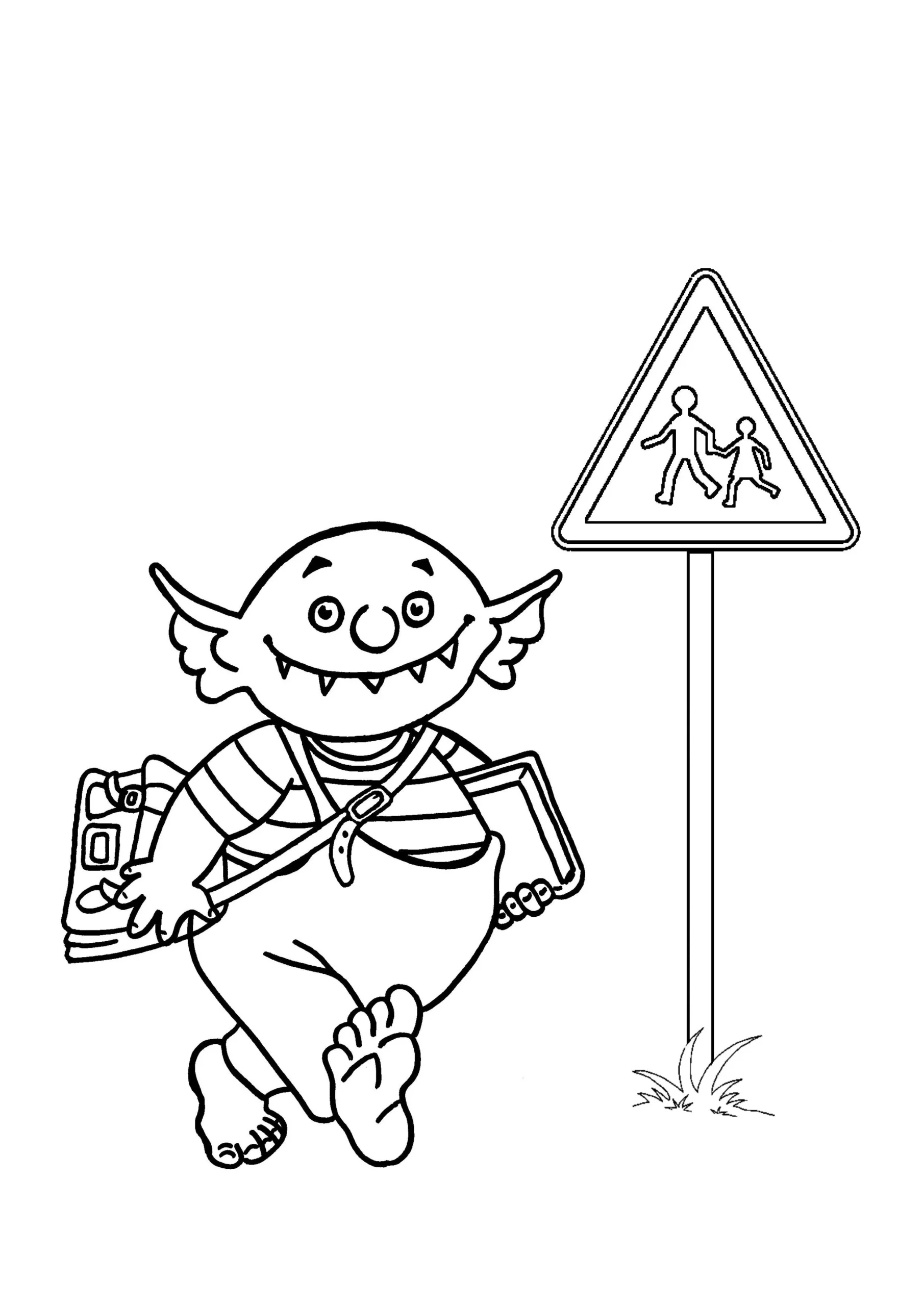 coloriage Le Petit Ogre à imprimer pour enfant de 8 ans
