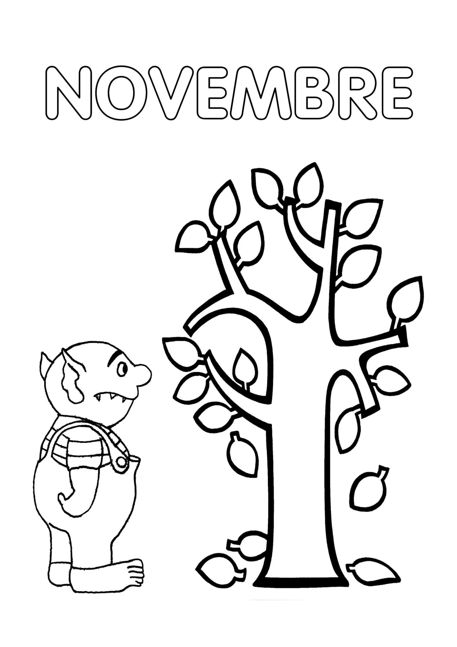 coloriage Le Petit Ogre et découpage à imprimer